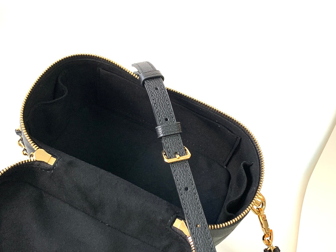 Louis Vuitton Vanity PM Monogram Empreinte Leather Handbag - Noir