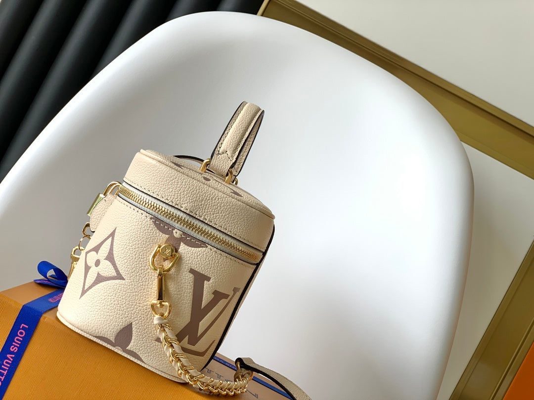 Louis Vuitton Vanity PM Monogram Empreinte Leather Handbag - Bicolour Beige/Turtledove