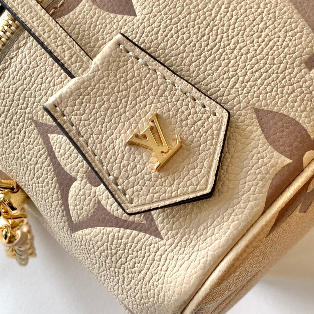 Louis Vuitton Vanity PM Monogram Empreinte Leather Handbag - Bicolour Beige/Turtledove