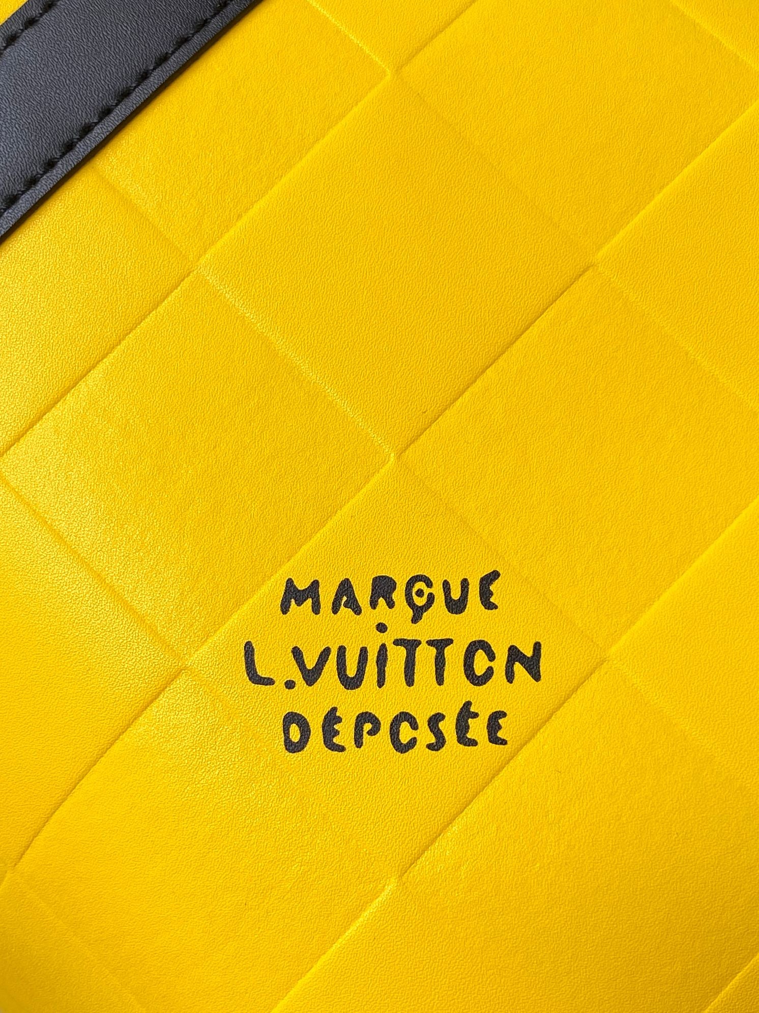 Louis Vuitton Yellow Damier Infini Keepall 50 Leather Duffel Bag