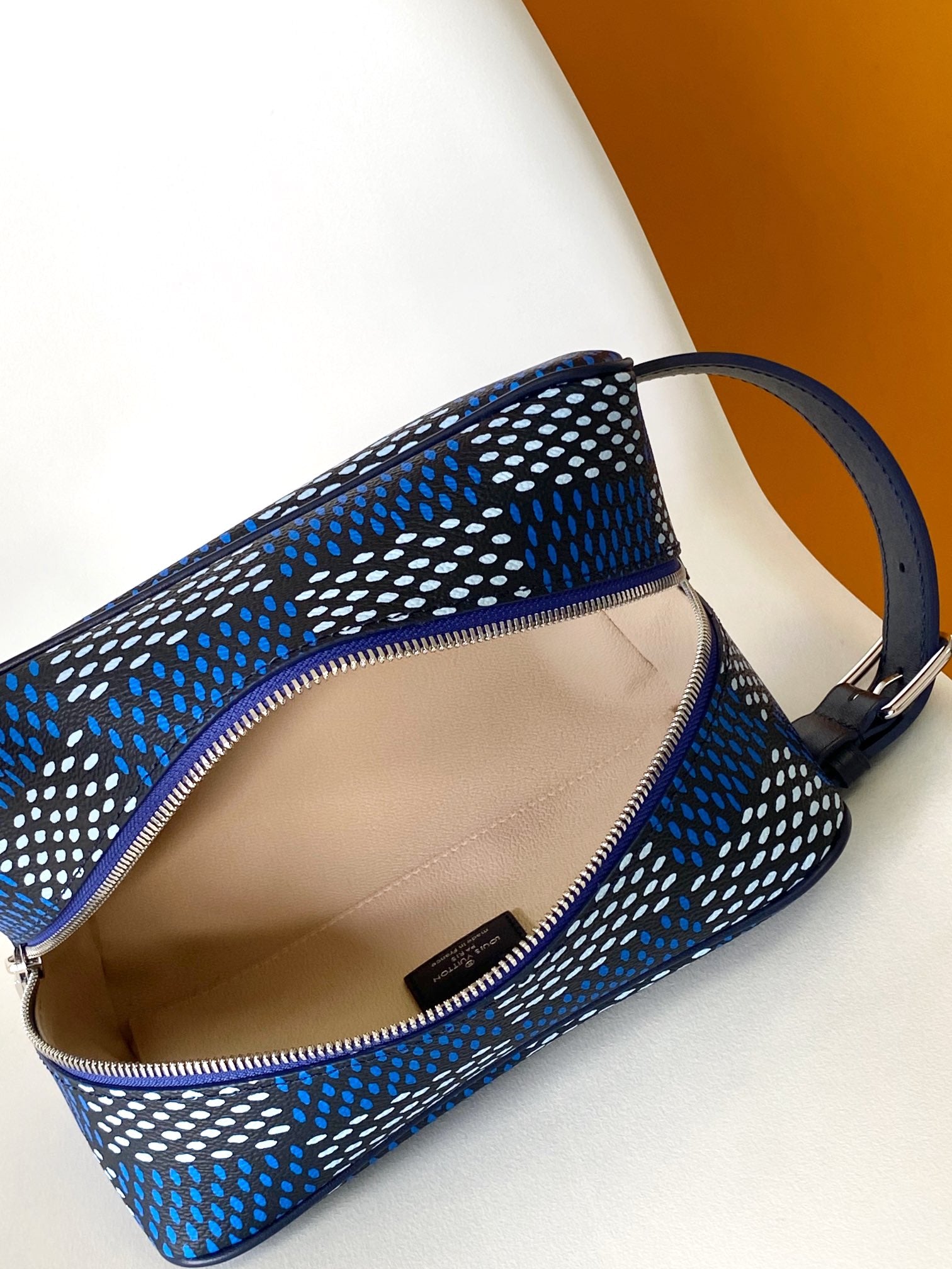 Louis Vuitton Damier Pop Dopp Kit Toiletry Bag - Blue Canvas