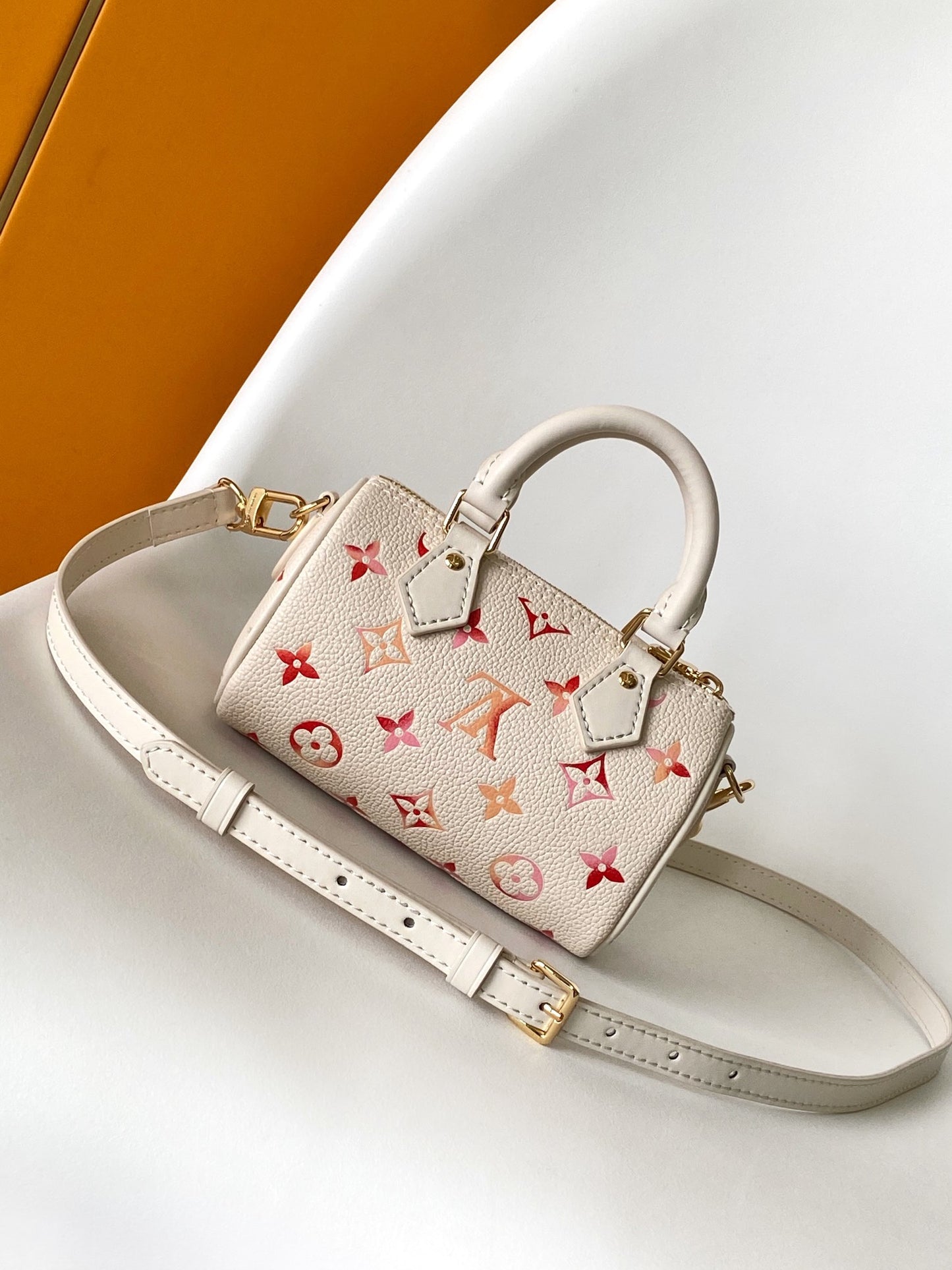 Louis Vuitton Nano Speedy Handbag - Pink Gradient Monogram Empreinte Leather