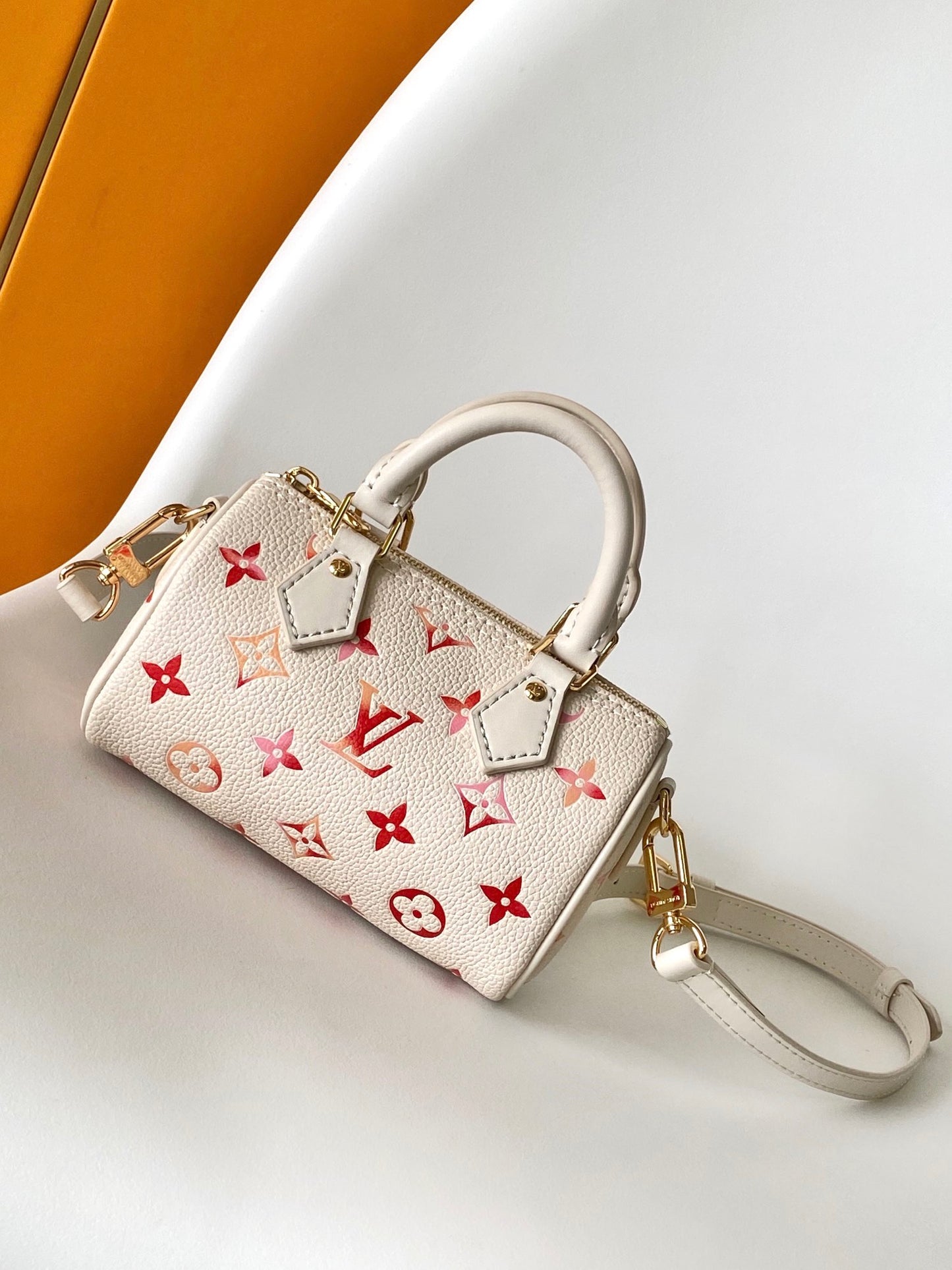 Louis Vuitton Nano Speedy Handbag - Pink Gradient Monogram Empreinte Leather