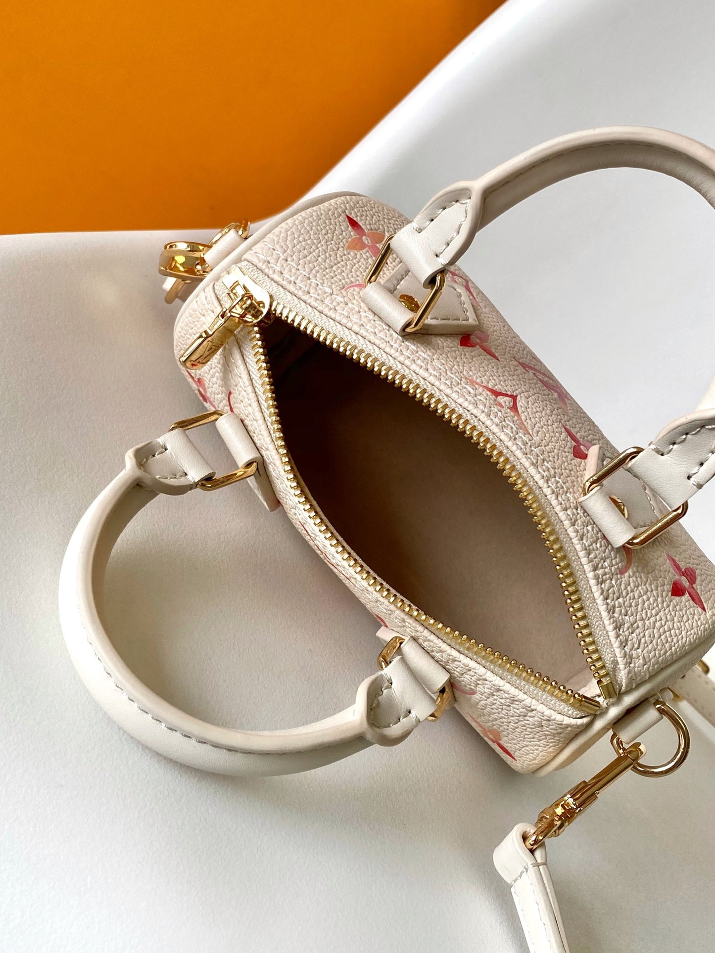 Louis Vuitton Nano Speedy Handbag - Pink Gradient Monogram Empreinte Leather