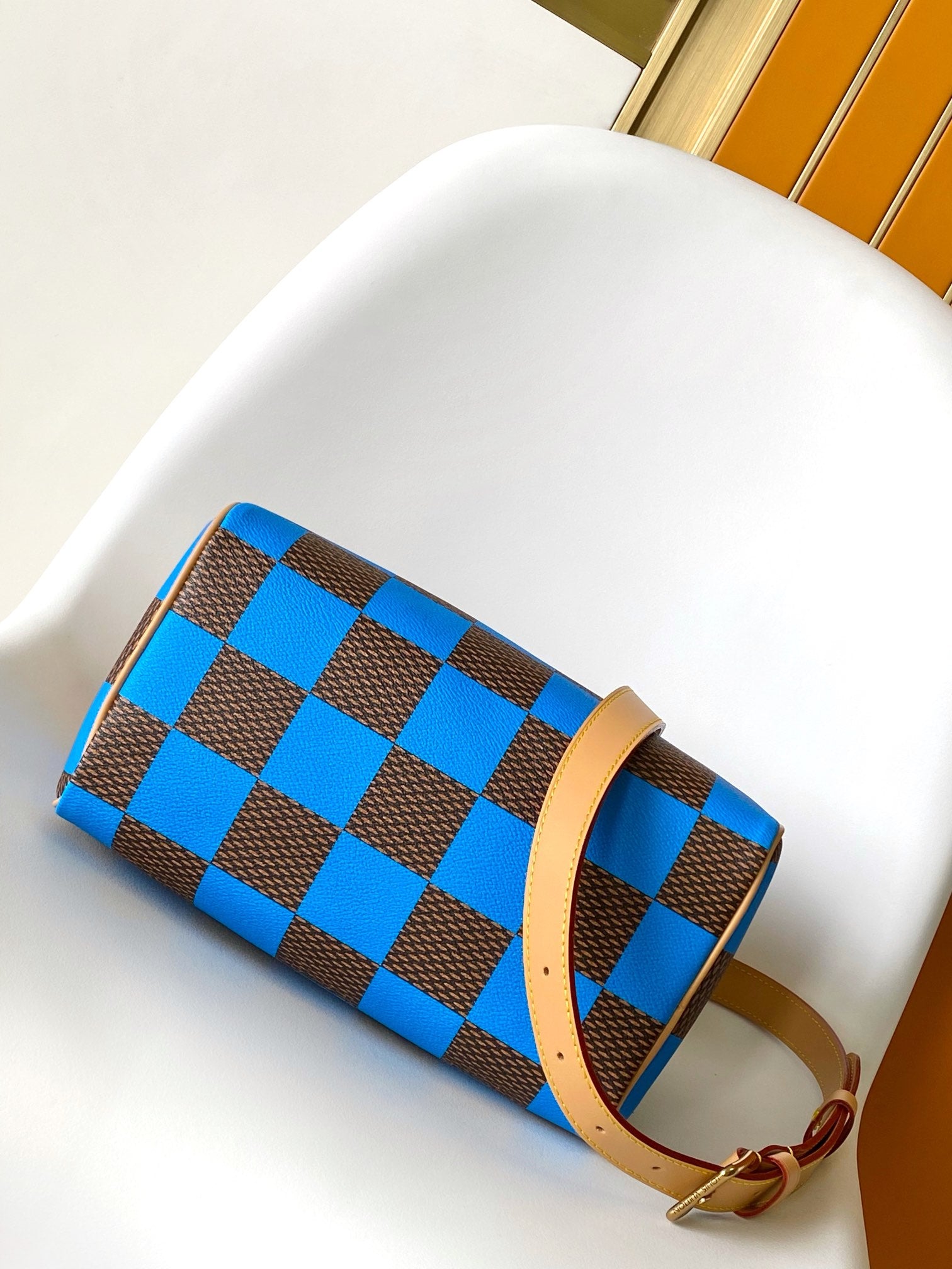 Louis Vuitton Damier Pop Speedy Bandoulière 25 Blue Handbag