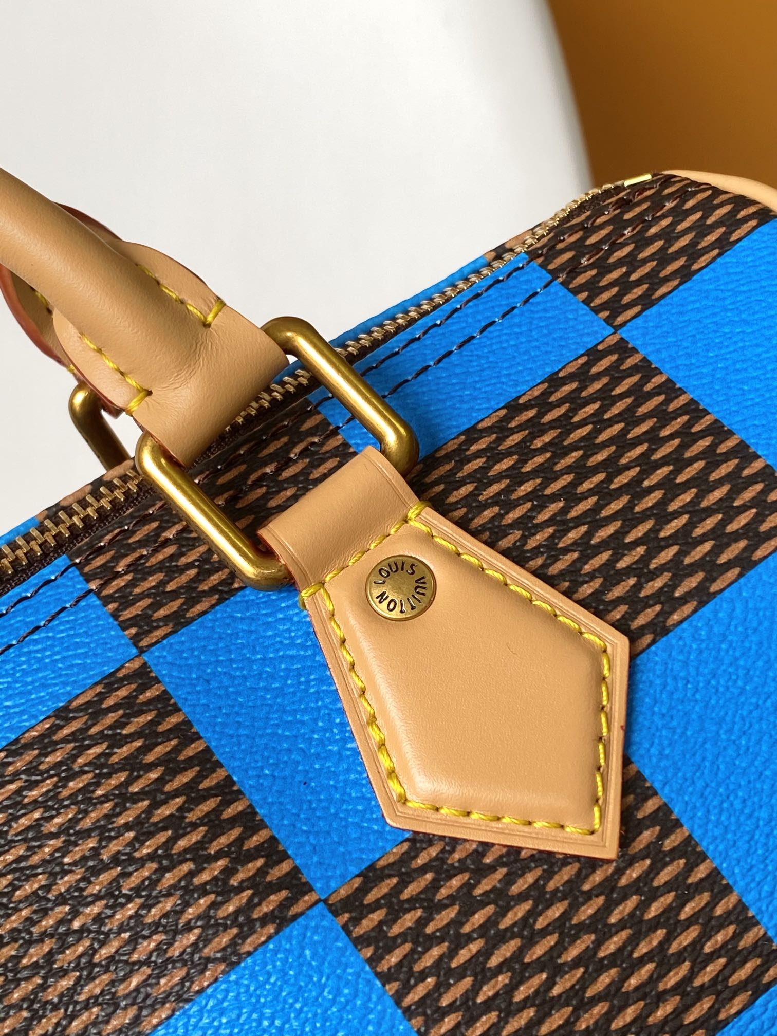Louis Vuitton Damier Pop Speedy Bandoulière 25 Blue Handbag