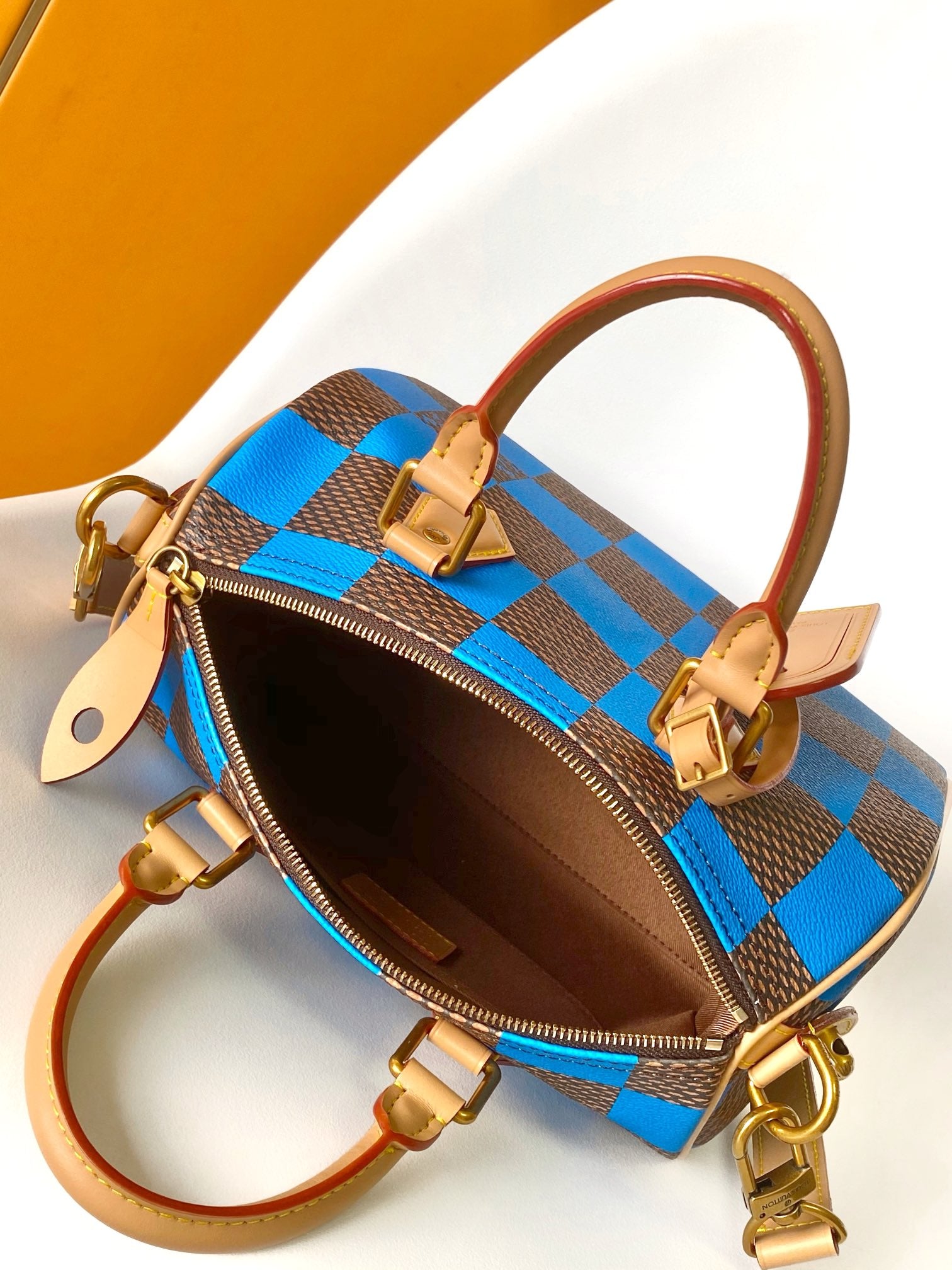Louis Vuitton Damier Pop Speedy Bandoulière 25 Blue Handbag
