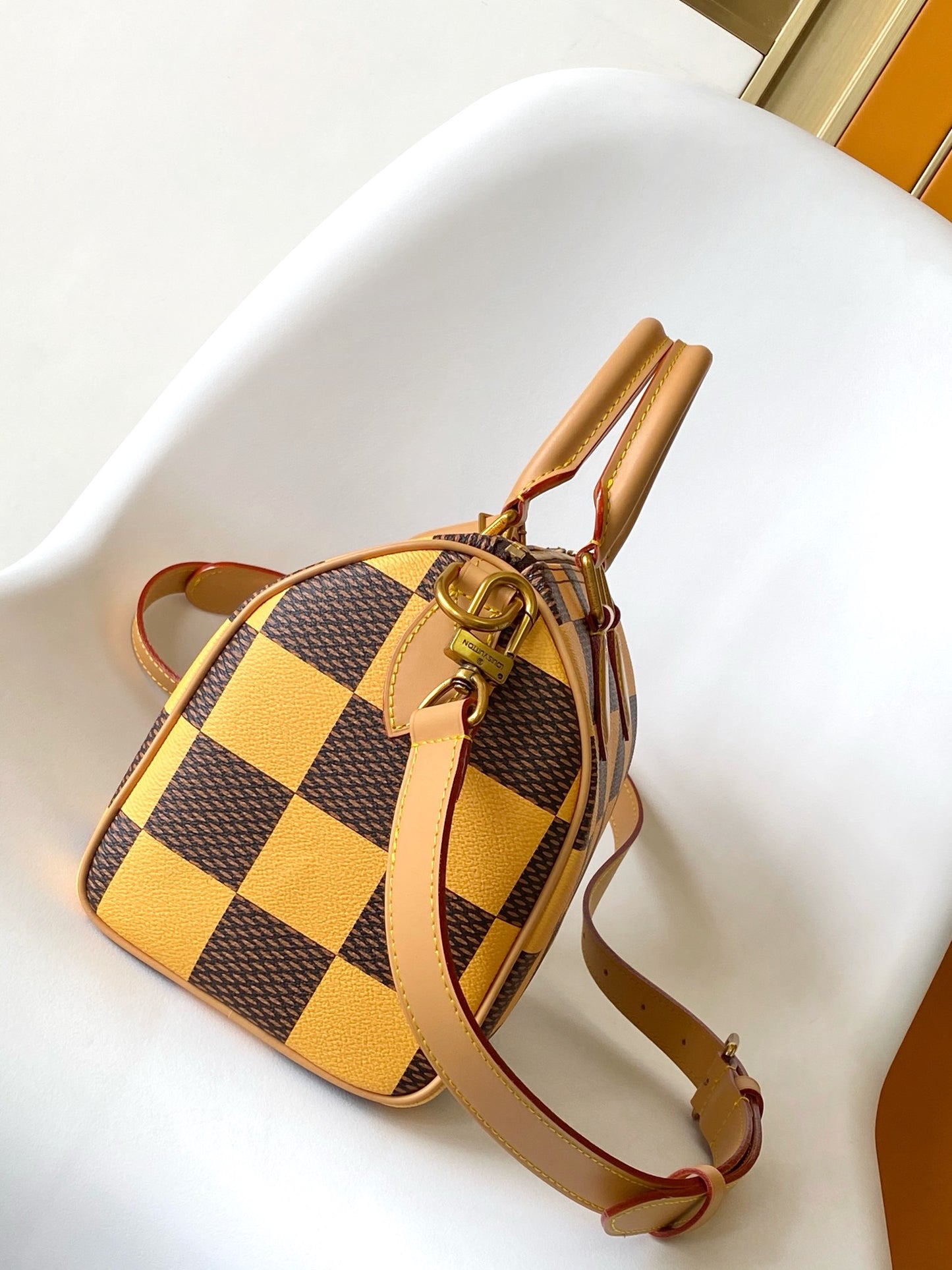 Louis Vuitton Speedy Bandoulière 25 Damier Heritage Yellow/Brown Handbag