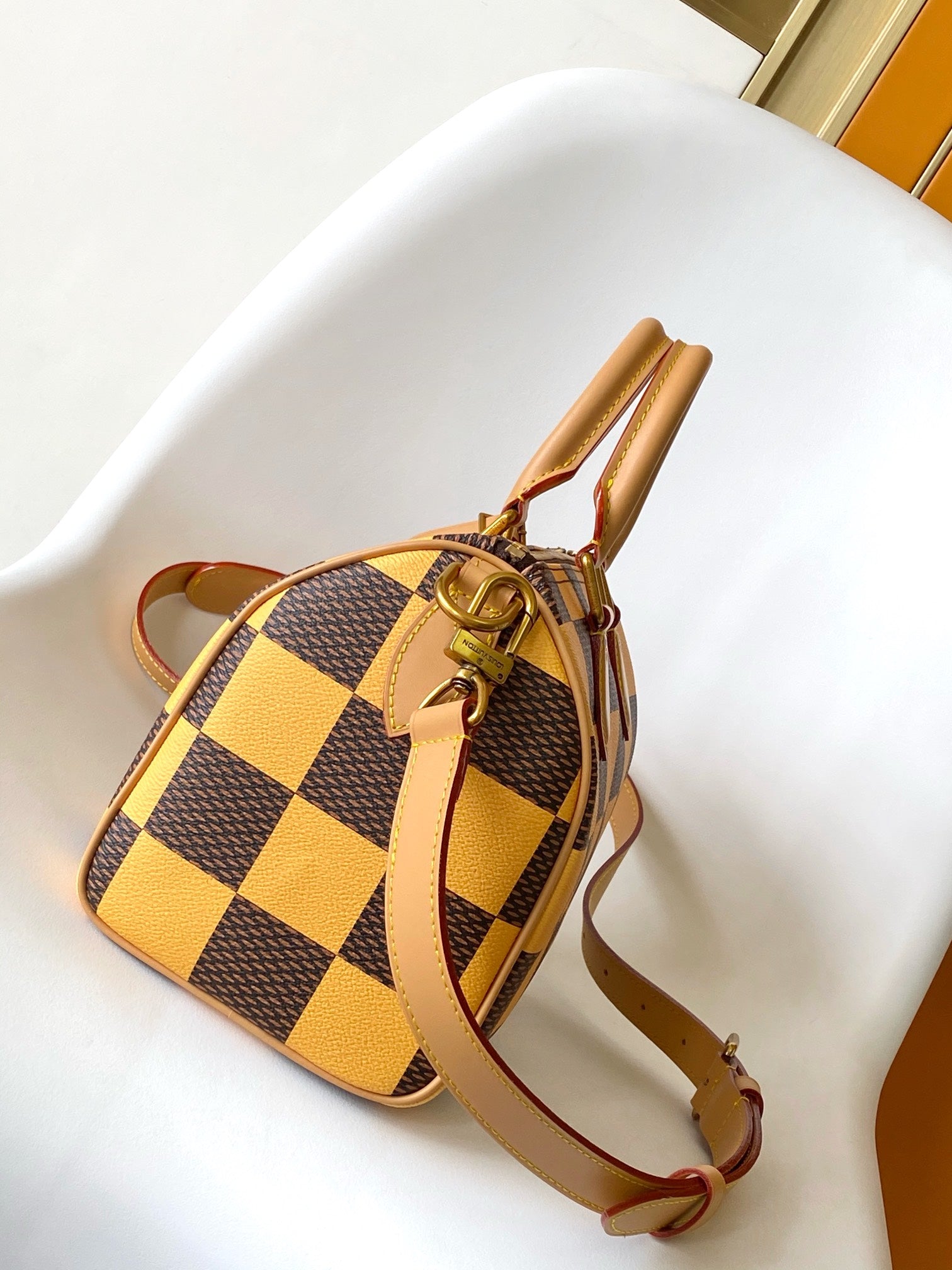 Louis Vuitton Speedy Bandoulière 25 Damier Heritage Yellow/Brown Handbag