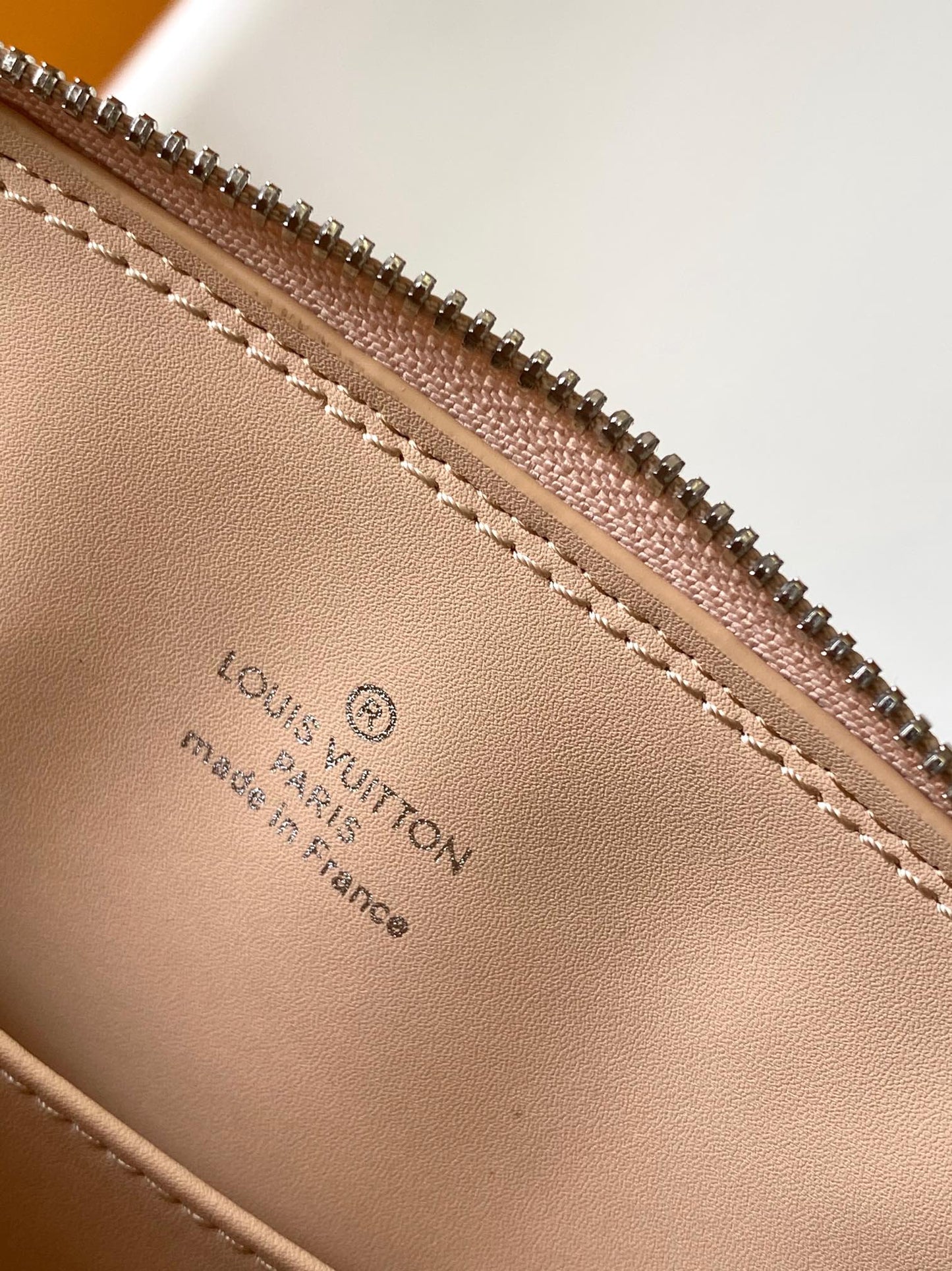 Quilted Leather Dome Top Handle Bag with Studs - Beige