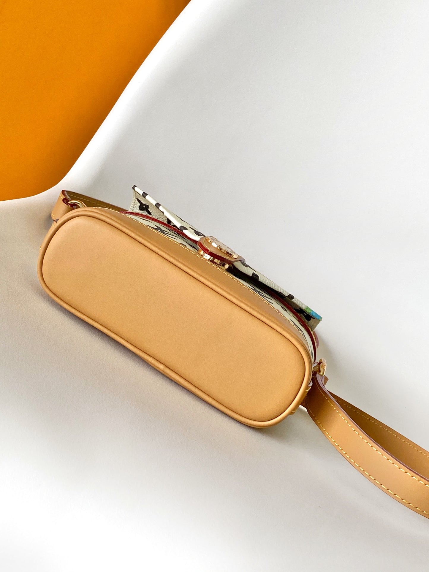 Louis Vuitton Multicolor Monogram White Leather Crossbody Shoulder Bag