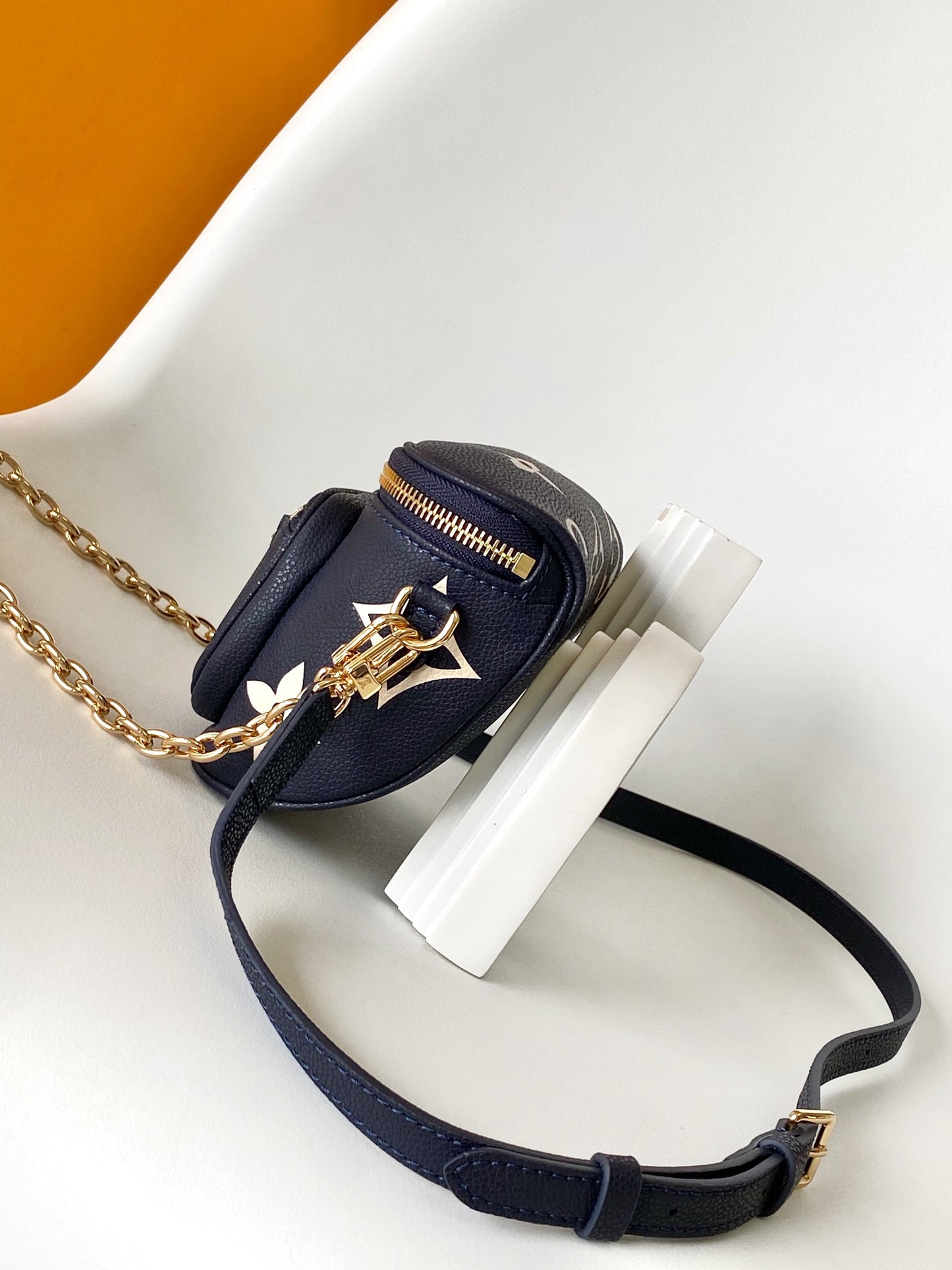 Louis Vuitton High Rise Bumbag Monogram Empreinte Navy Nacre