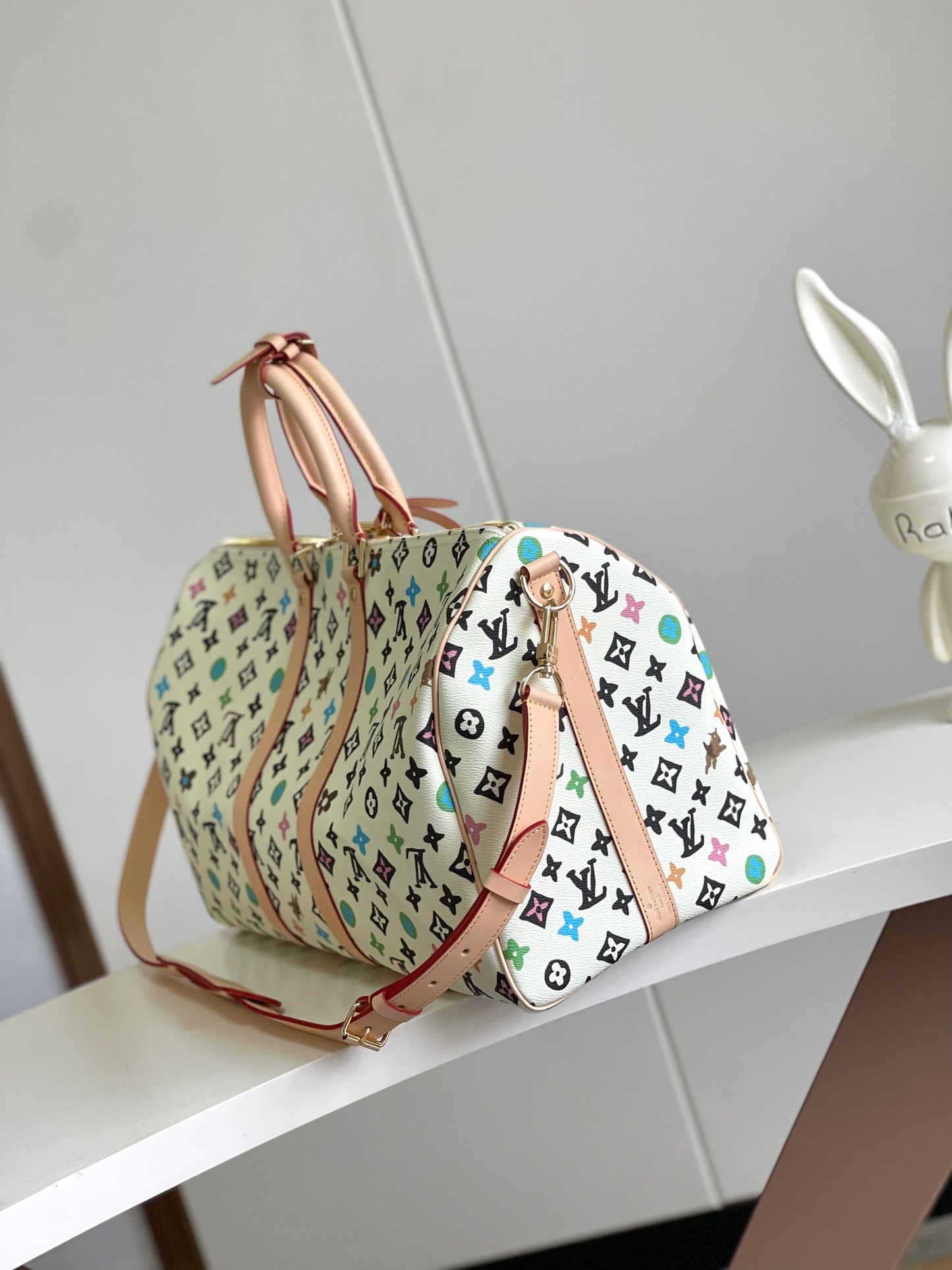 Louis Vuitton Monogram Multicolore Keepall 45 Bandoulière White