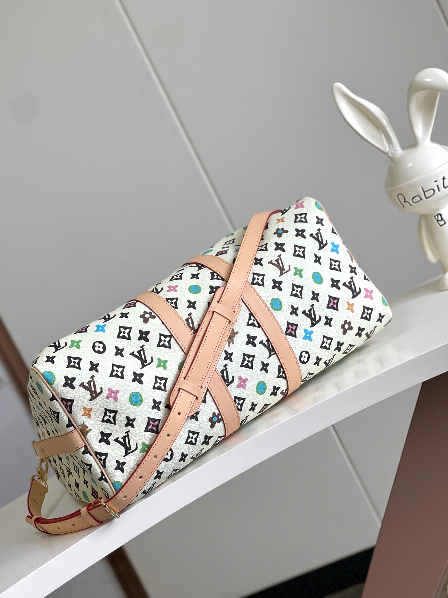 Louis Vuitton Monogram Multicolore Keepall 45 Bandoulière White
