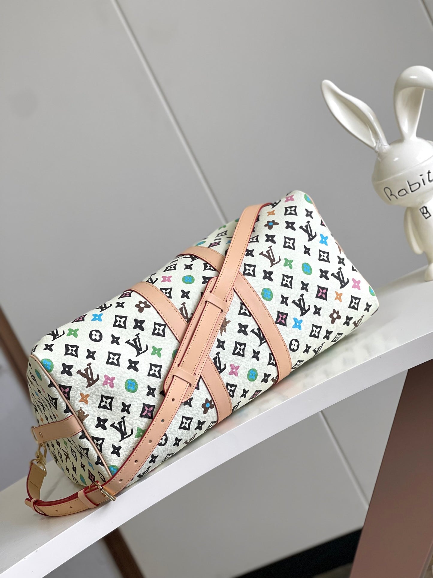 Louis Vuitton Monogram Multicolore Keepall 45 Bandoulière White