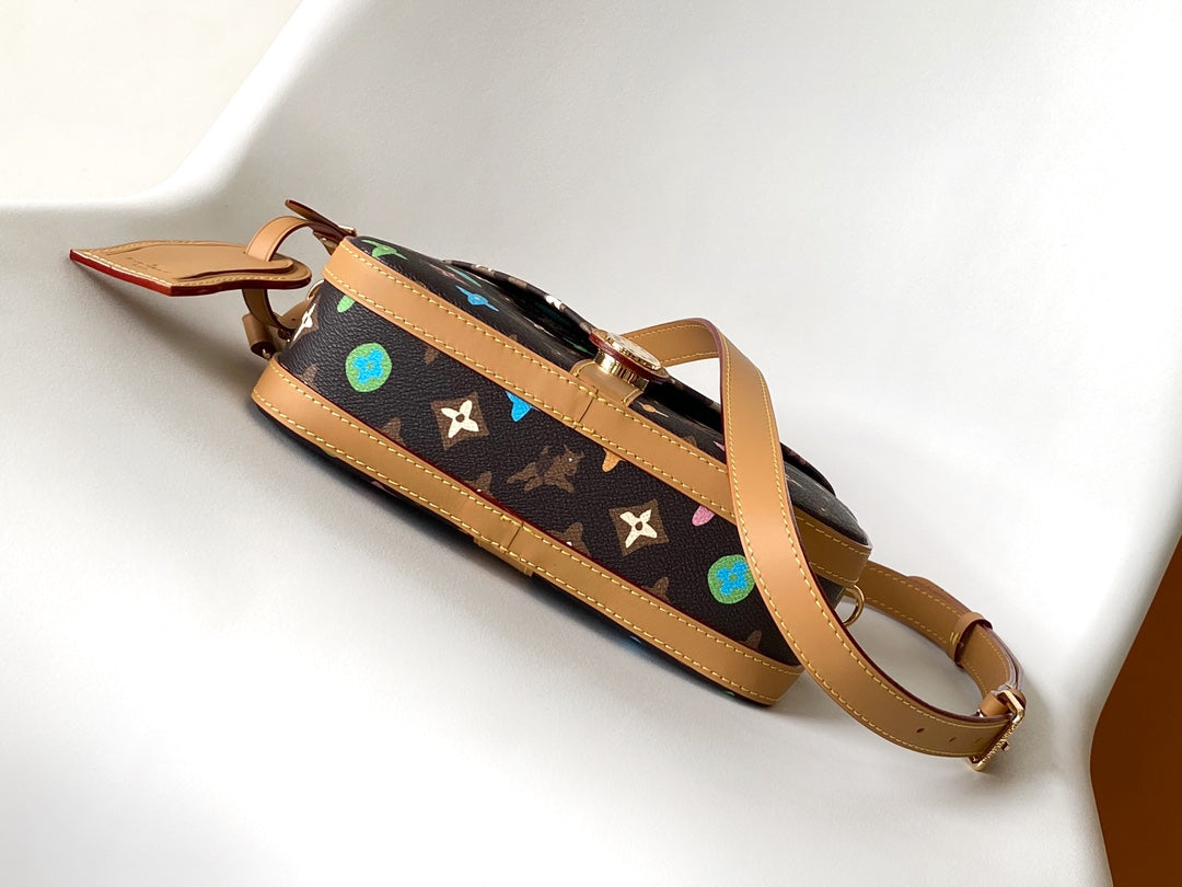 Louis Vuitton Monogram Multicolore Canvas Crossbody Bag with Leather Trim