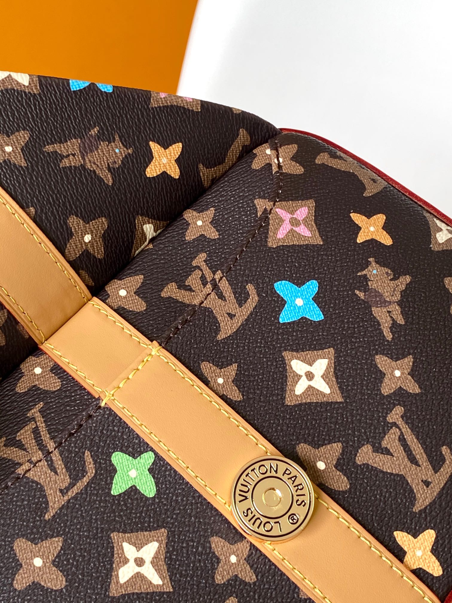 Louis Vuitton Monogram Multicolore Canvas Crossbody Bag with Leather Trim