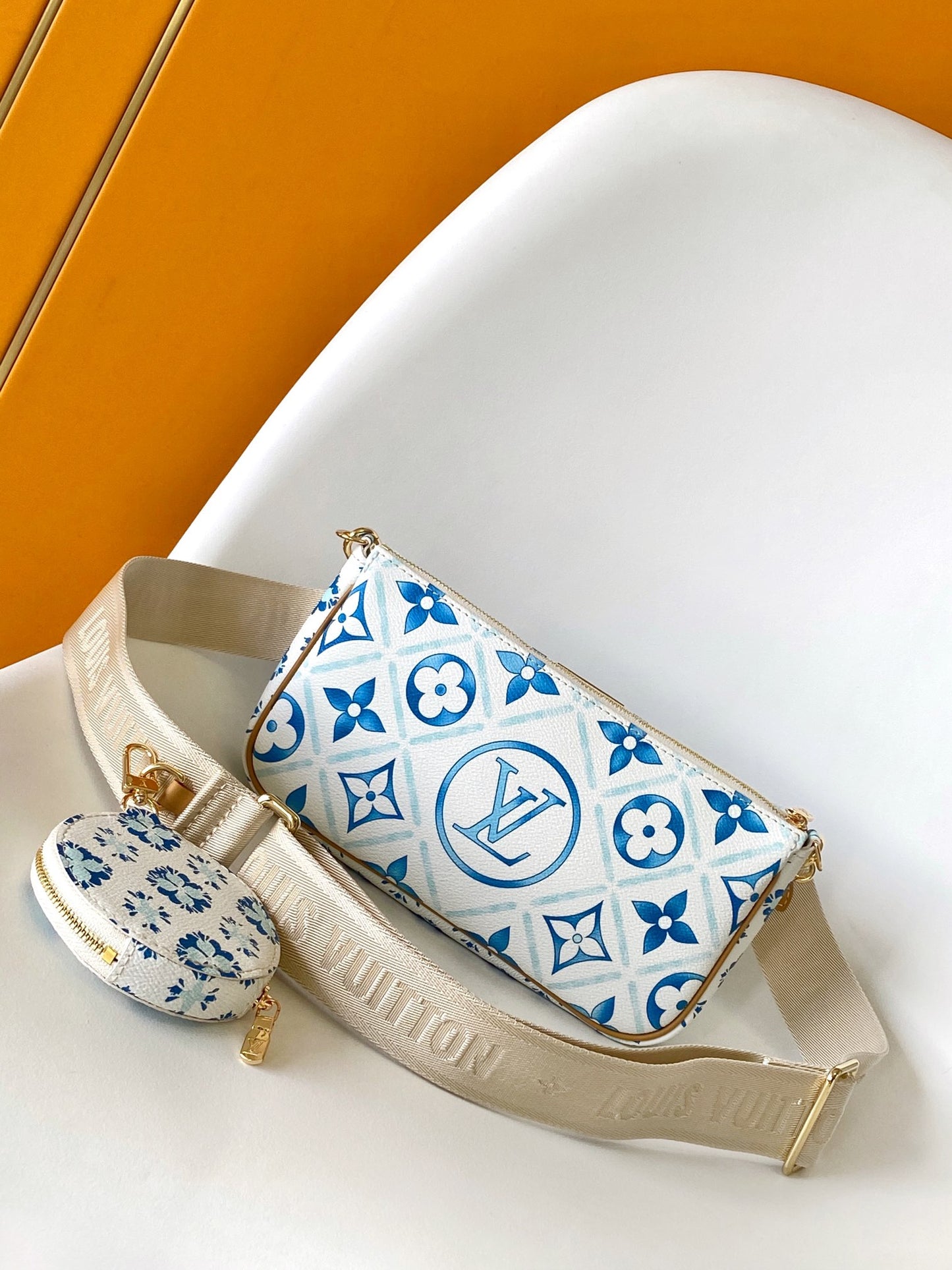 Louis Vuitton By The Pool Multi Pochette Accessoires - Blue Watercolor Monogram Canvas Bag
