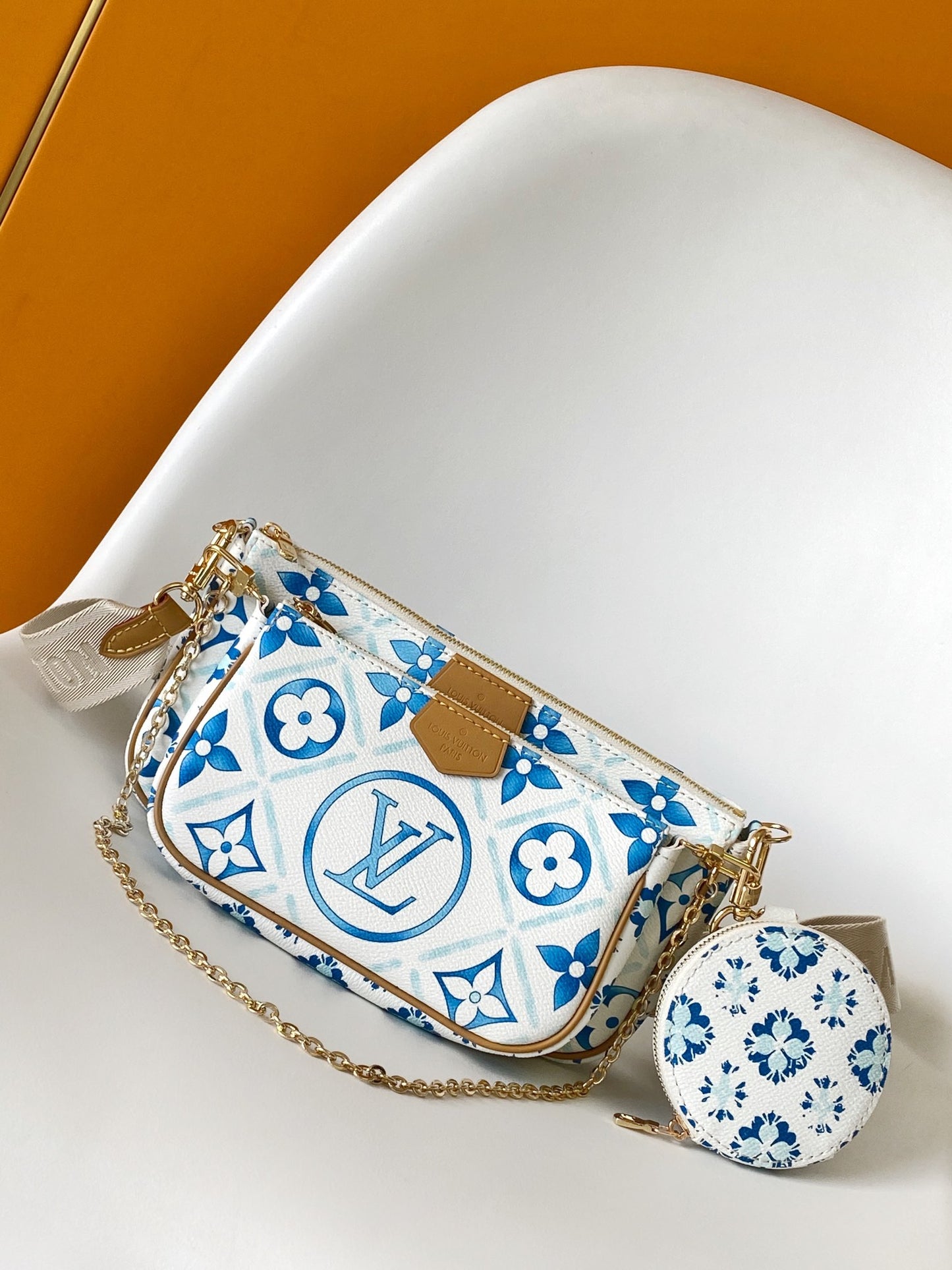 Louis Vuitton By The Pool Multi Pochette Accessoires - Blue Watercolor Monogram Canvas Bag