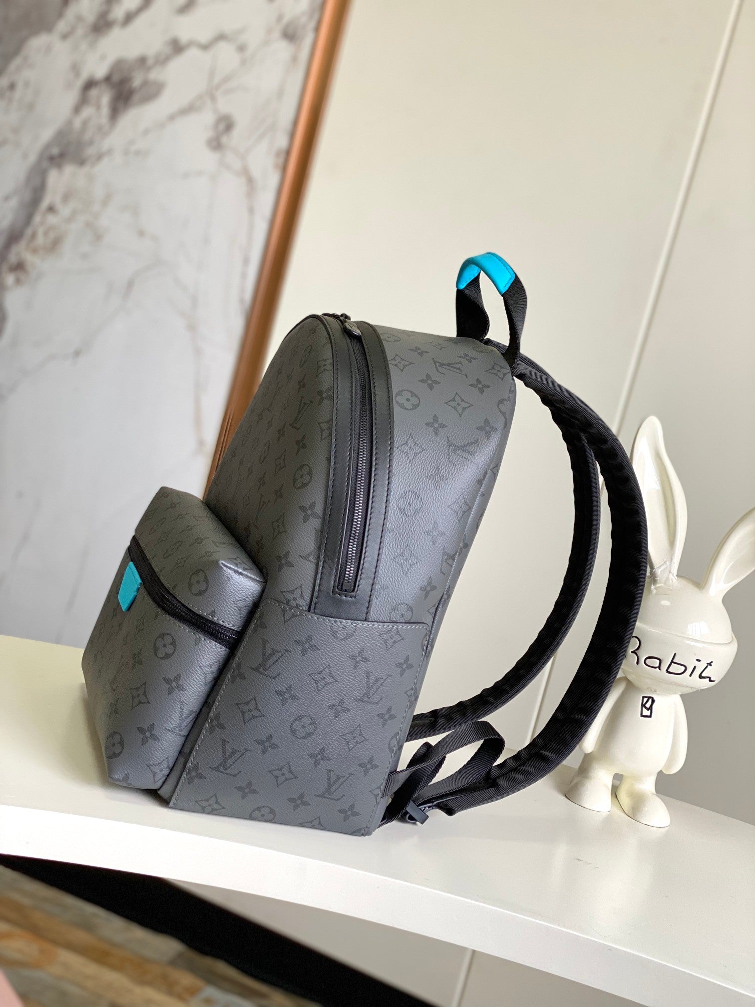 Louis Vuitton Discovery Backpack PM Monogram Eclipse Canvas with Cyan Accents