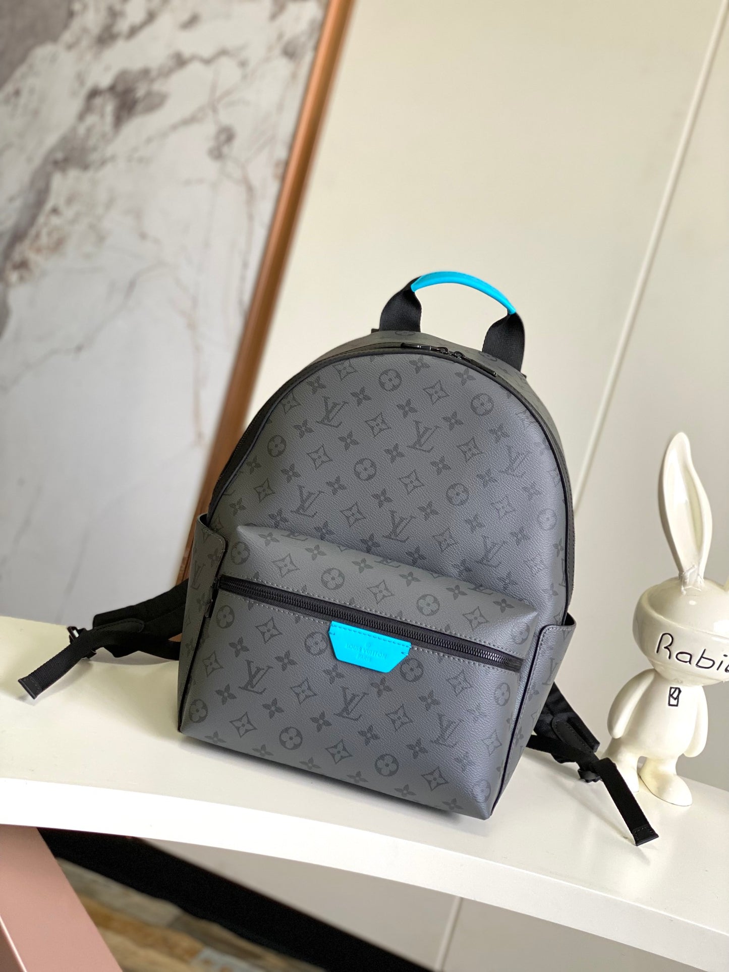 Louis Vuitton Discovery Backpack PM Monogram Eclipse Canvas with Cyan Accents