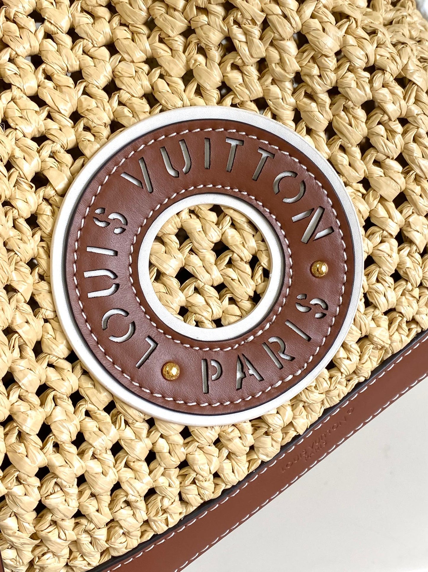 Louis Vuitton Nano Noé Raffia Bucket Bag - Natural Beige/Caramel Leather