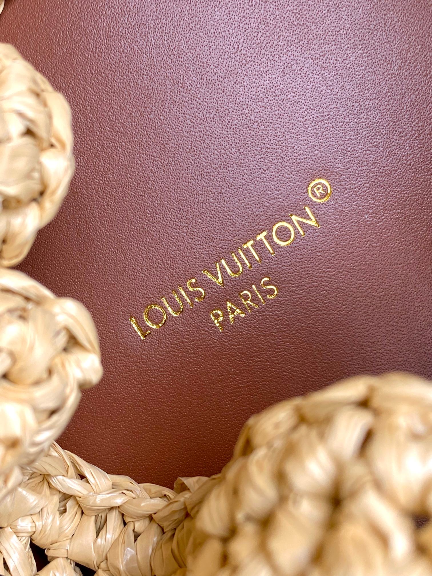 Louis Vuitton Nano Noé Raffia Bucket Bag - Natural Beige/Caramel Leather