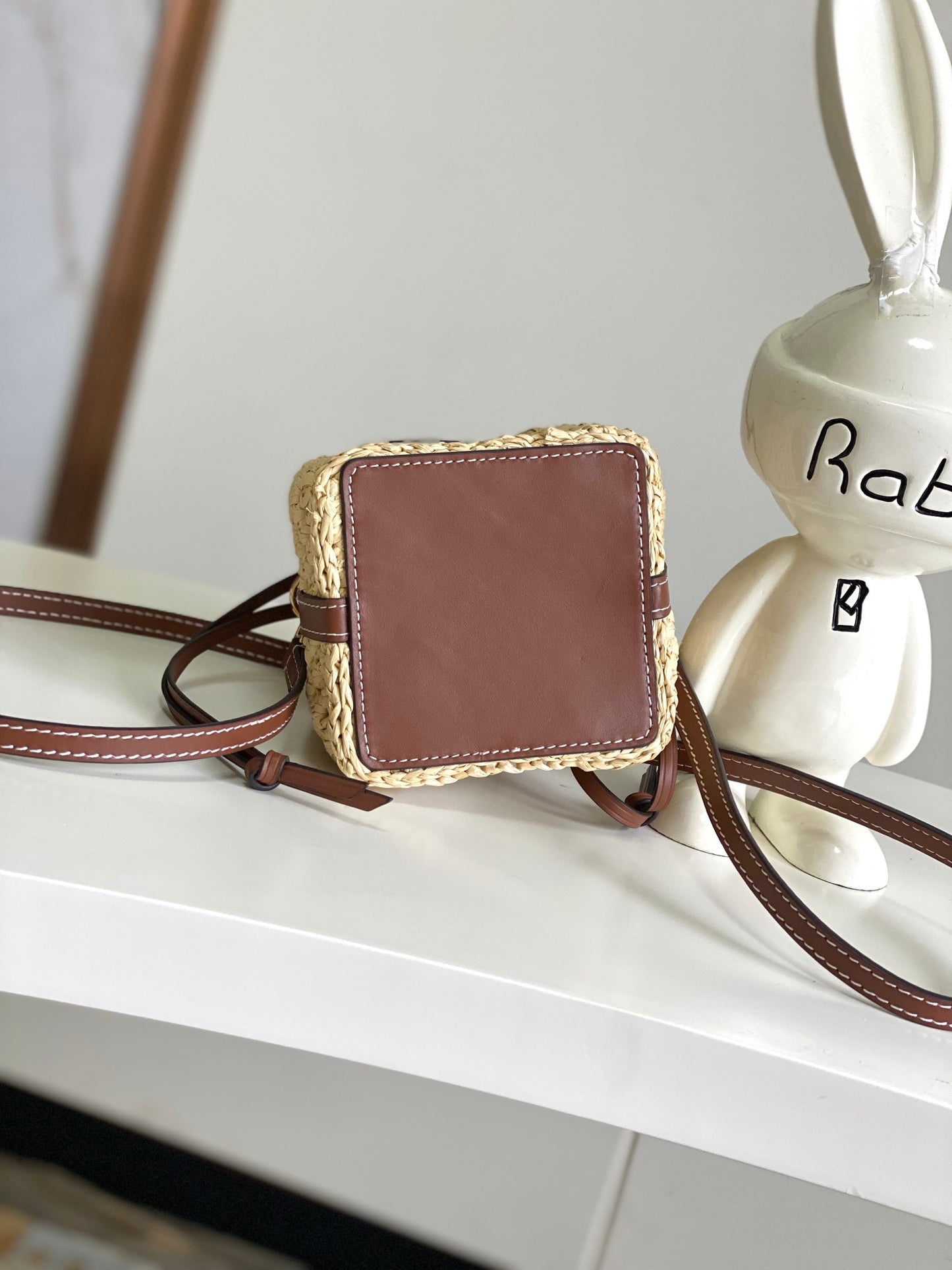 Louis Vuitton Nano Noé Bucket Bag - Raffia &amp; Brown Leather