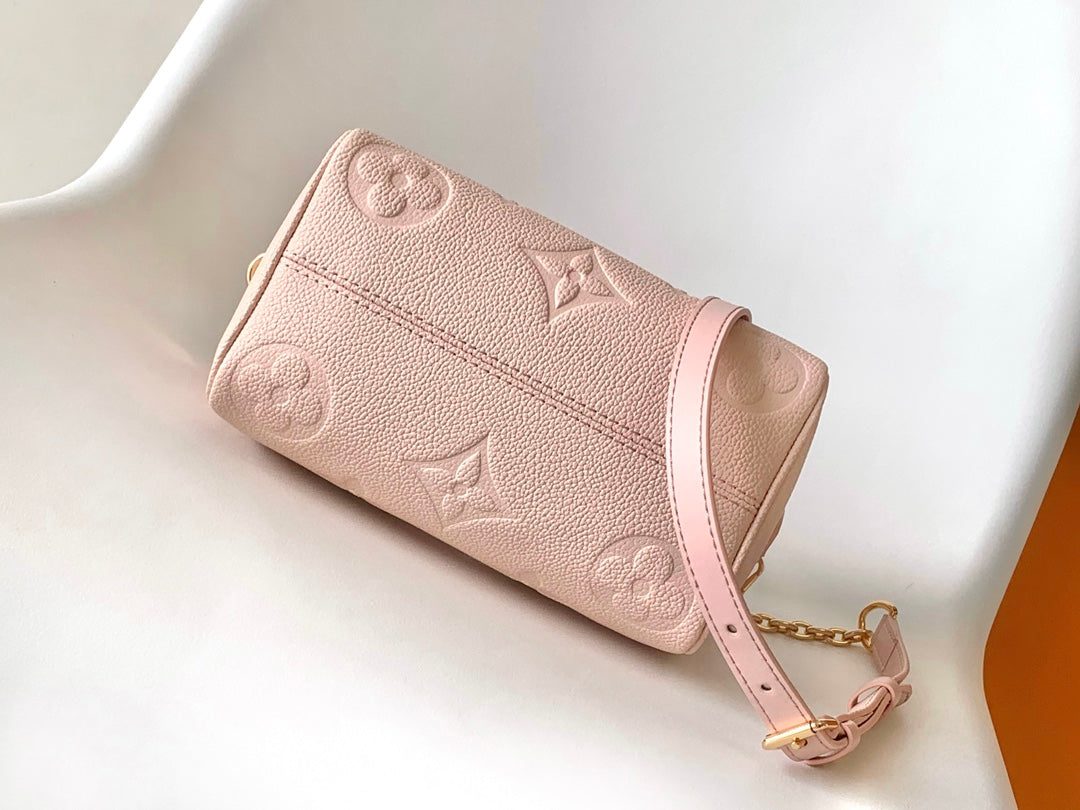 Louis Vuitton Speedy Bandoulière 20 Monogram Empreinte Leather Handbag - Rose Trianon