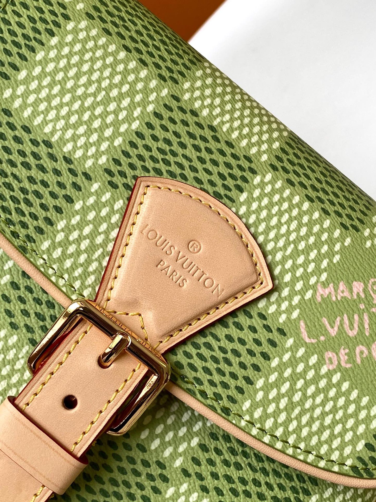 Louis Vuitton Nano Chantilly Damier Pop Green Canvas Bag