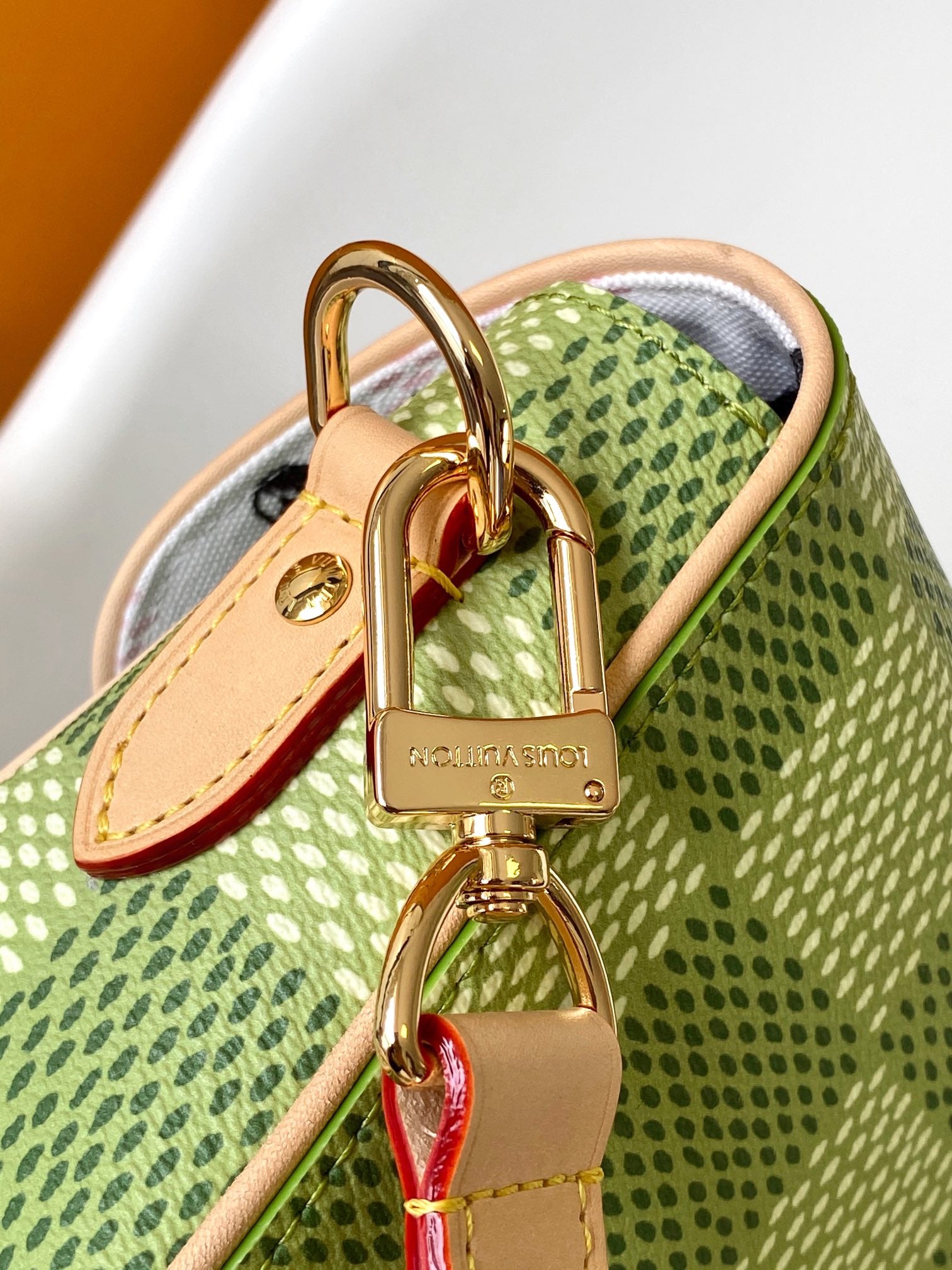 Louis Vuitton Nano Chantilly Damier Pop Green Canvas Bag