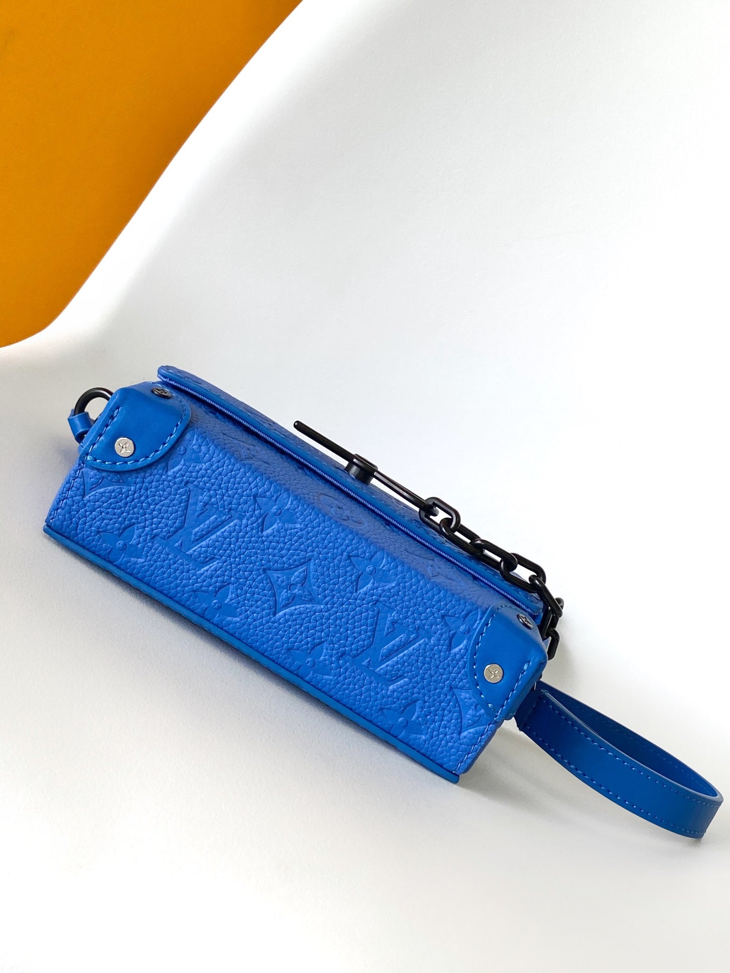 Louis Vuitton Taurillon Monogram Soft Trunk Shoulder Bag - Blue