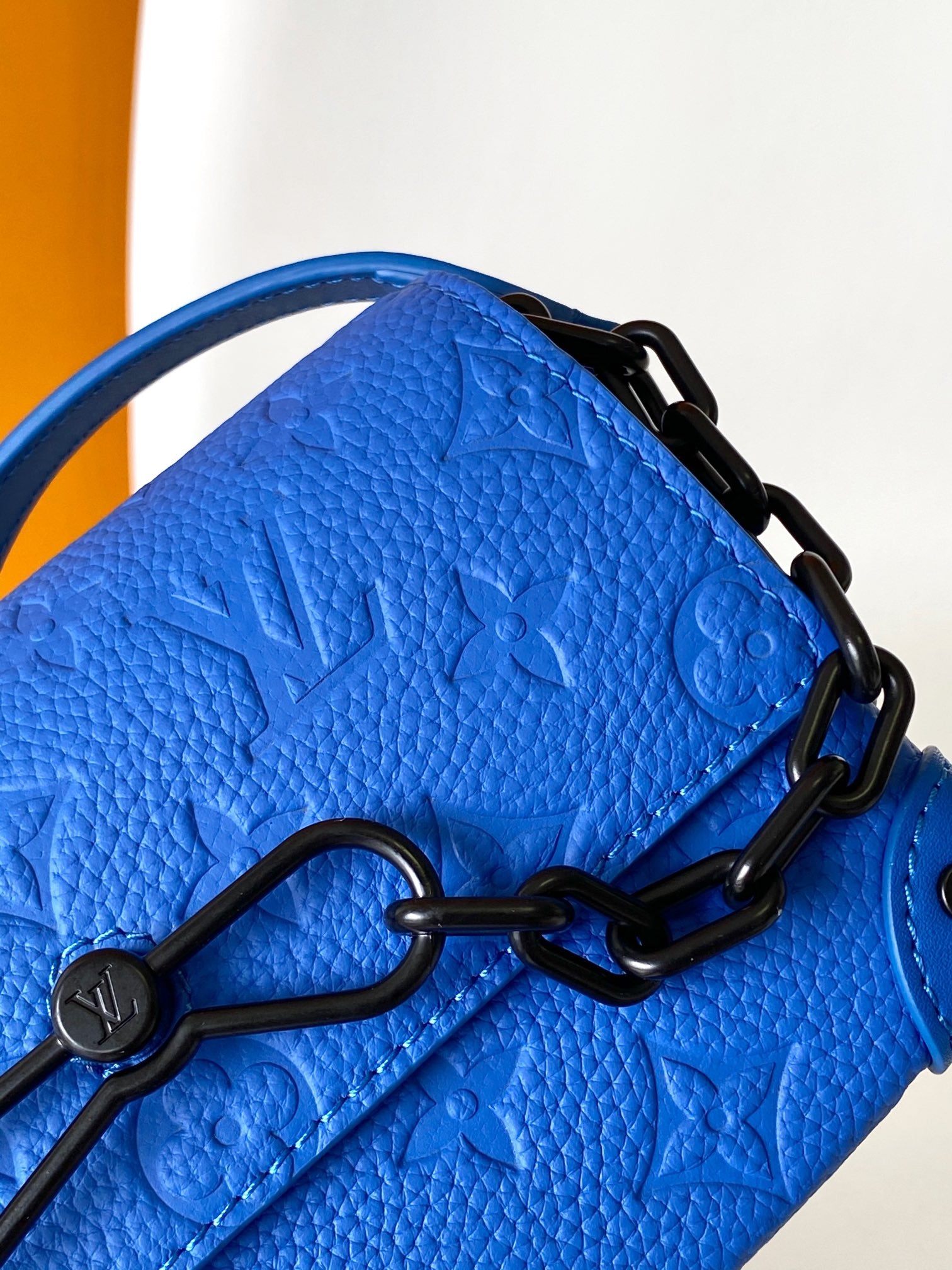 Louis Vuitton Taurillon Monogram Soft Trunk Shoulder Bag - Blue