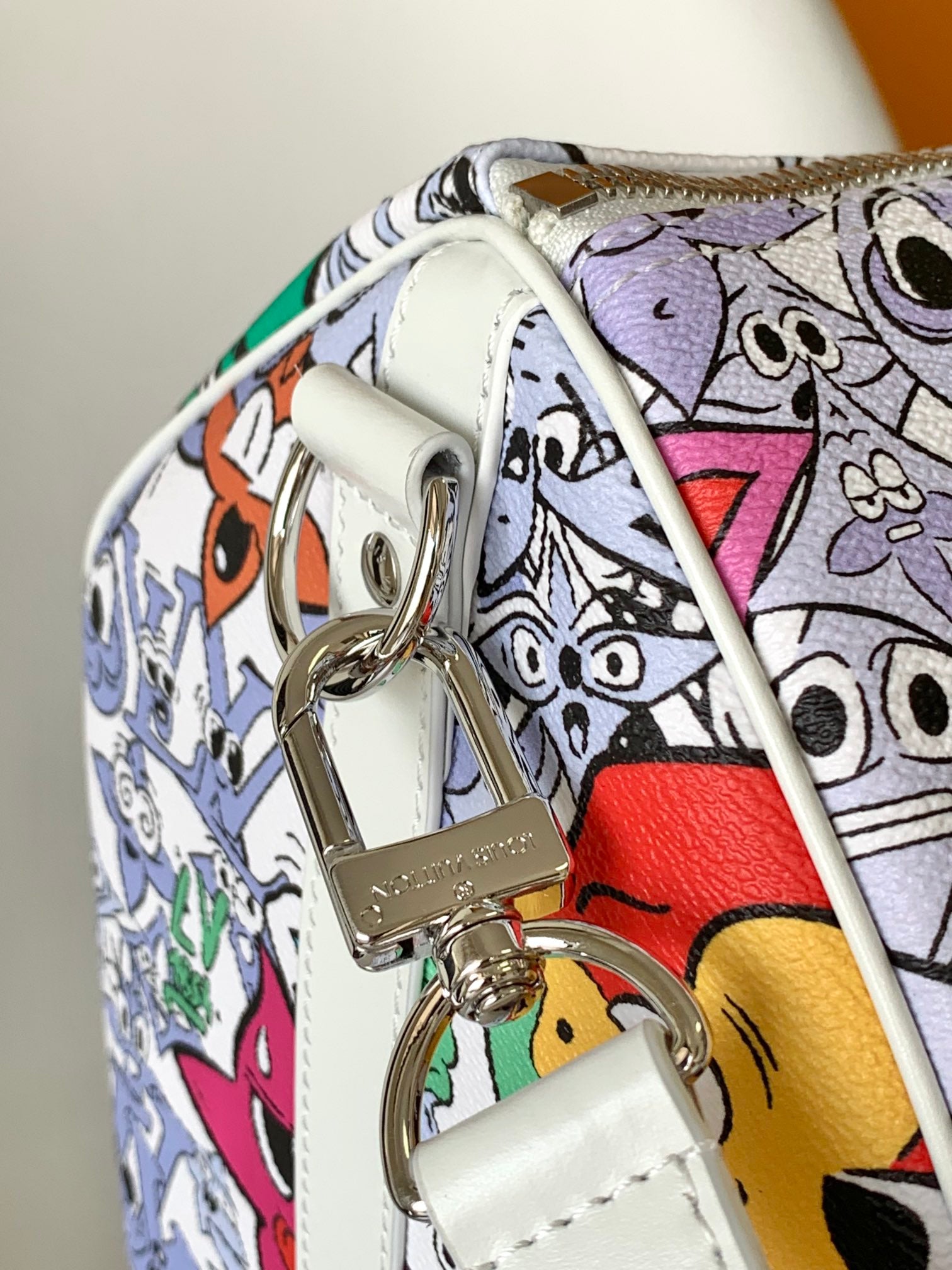 Louis Vuitton Keepall Bandoulière 50 LV Friends White Virgil Abloh