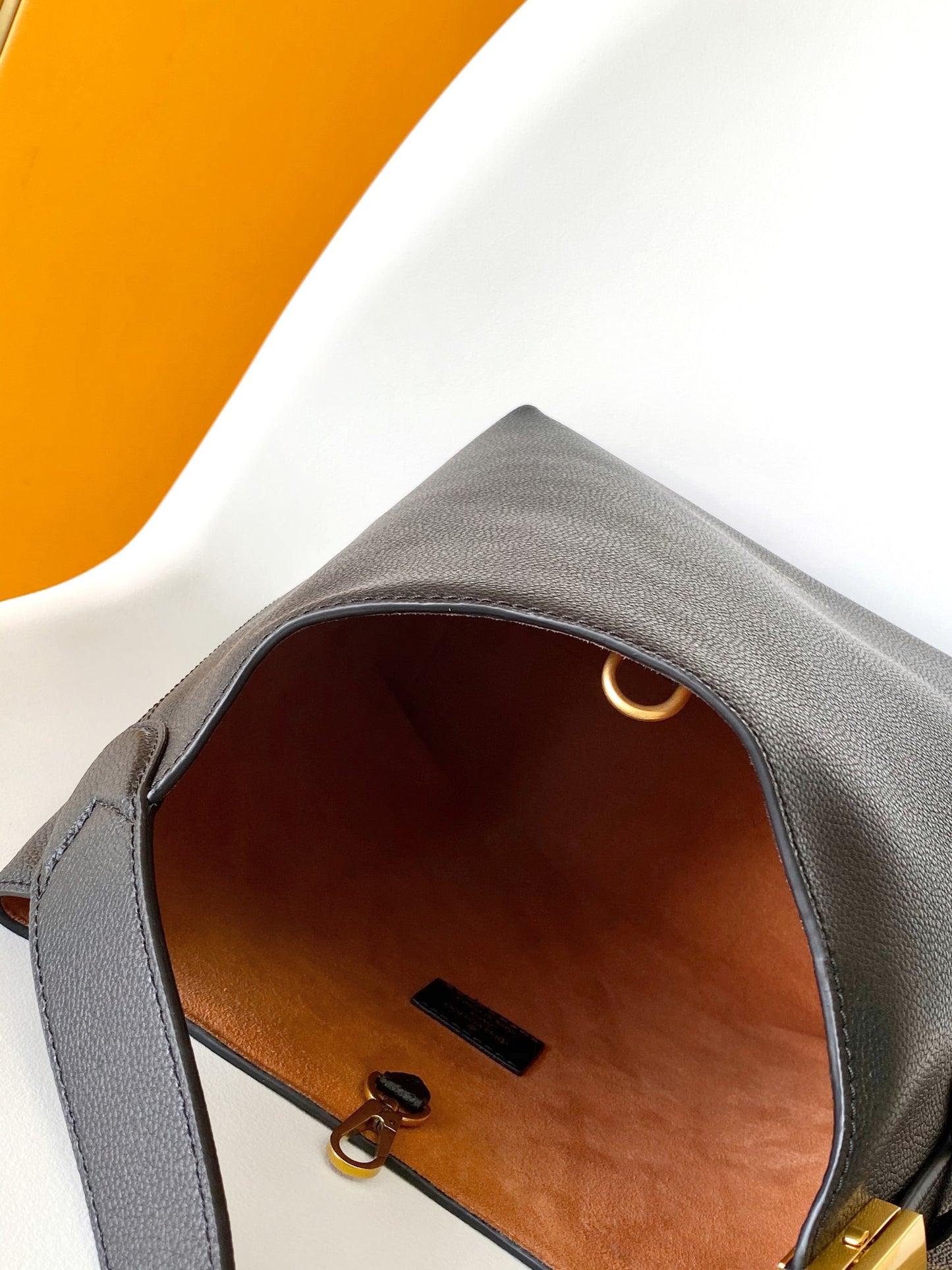 Manu Atelier Black Smooth Leather Hobo Shoulder Bag