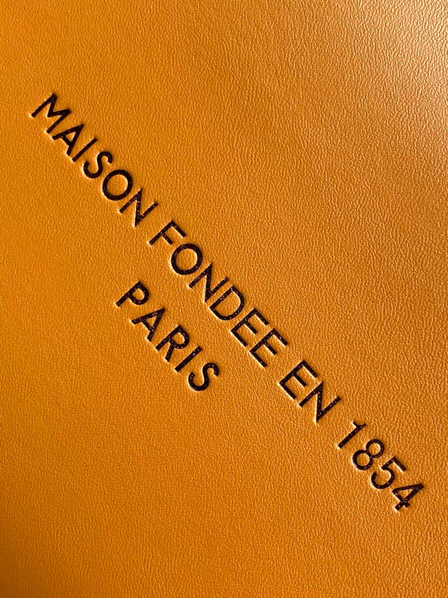 Authentic Louis Vuitton Orange Paper Shopping Bag with Blue Handles