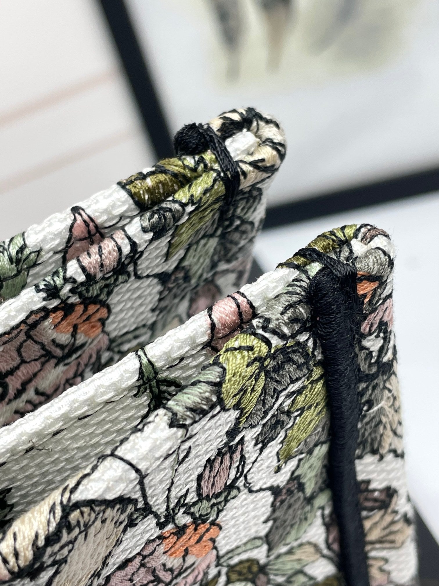 Christian Dior Medium Book Tote - Multicolor Herbarium Floral Embroidery