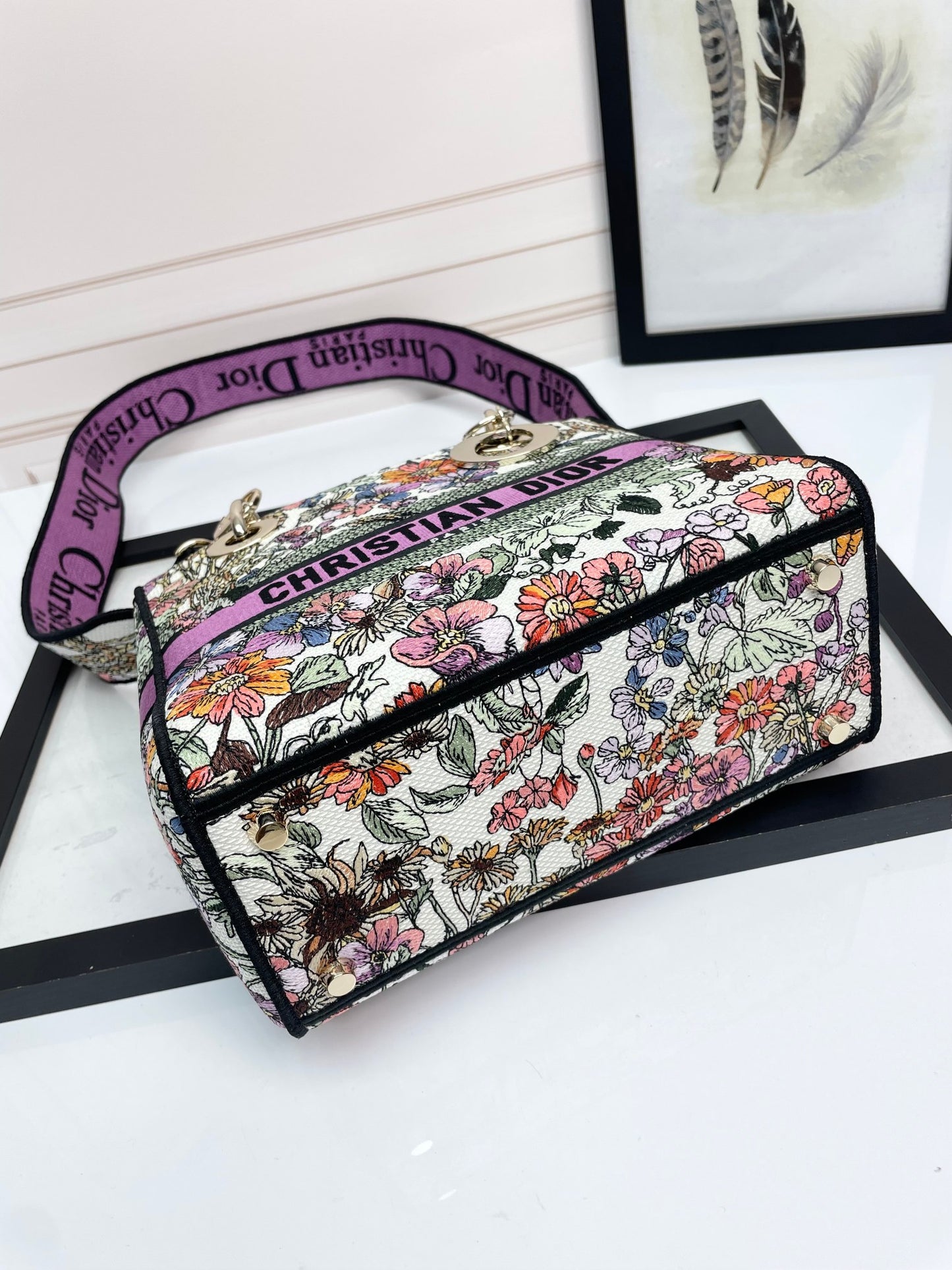 Christian Dior Medium Lady D-Lite Bag - Floral Embroidery