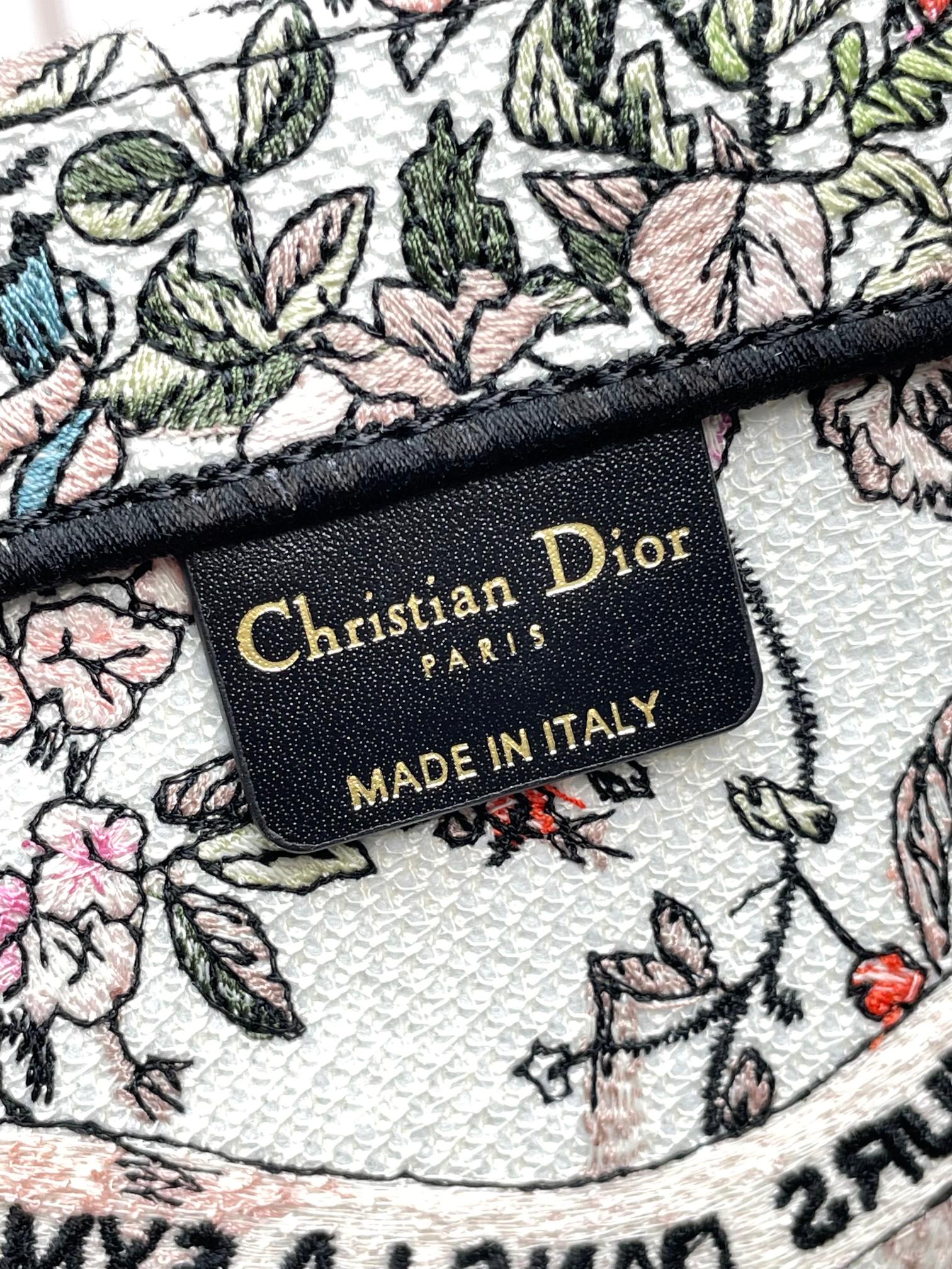 Christian Dior Large Book Tote Mille Fleurs Multicolored Embroidery