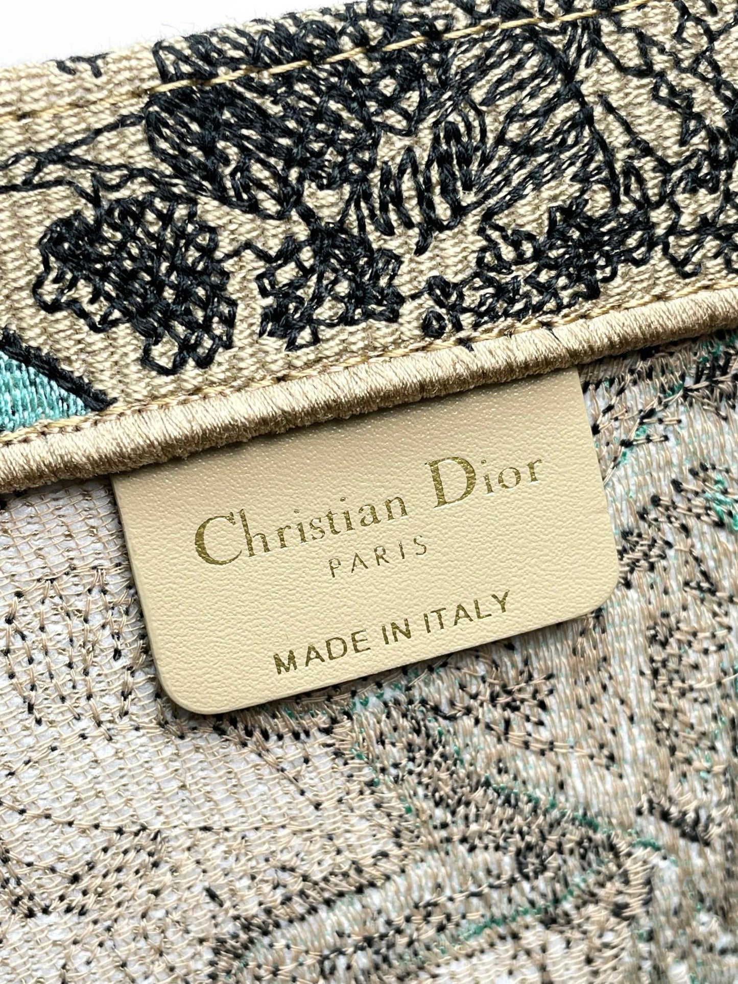Christian Dior Book Tote - Toile de Jouy Animals Canvas Bag - Beige &amp; Green