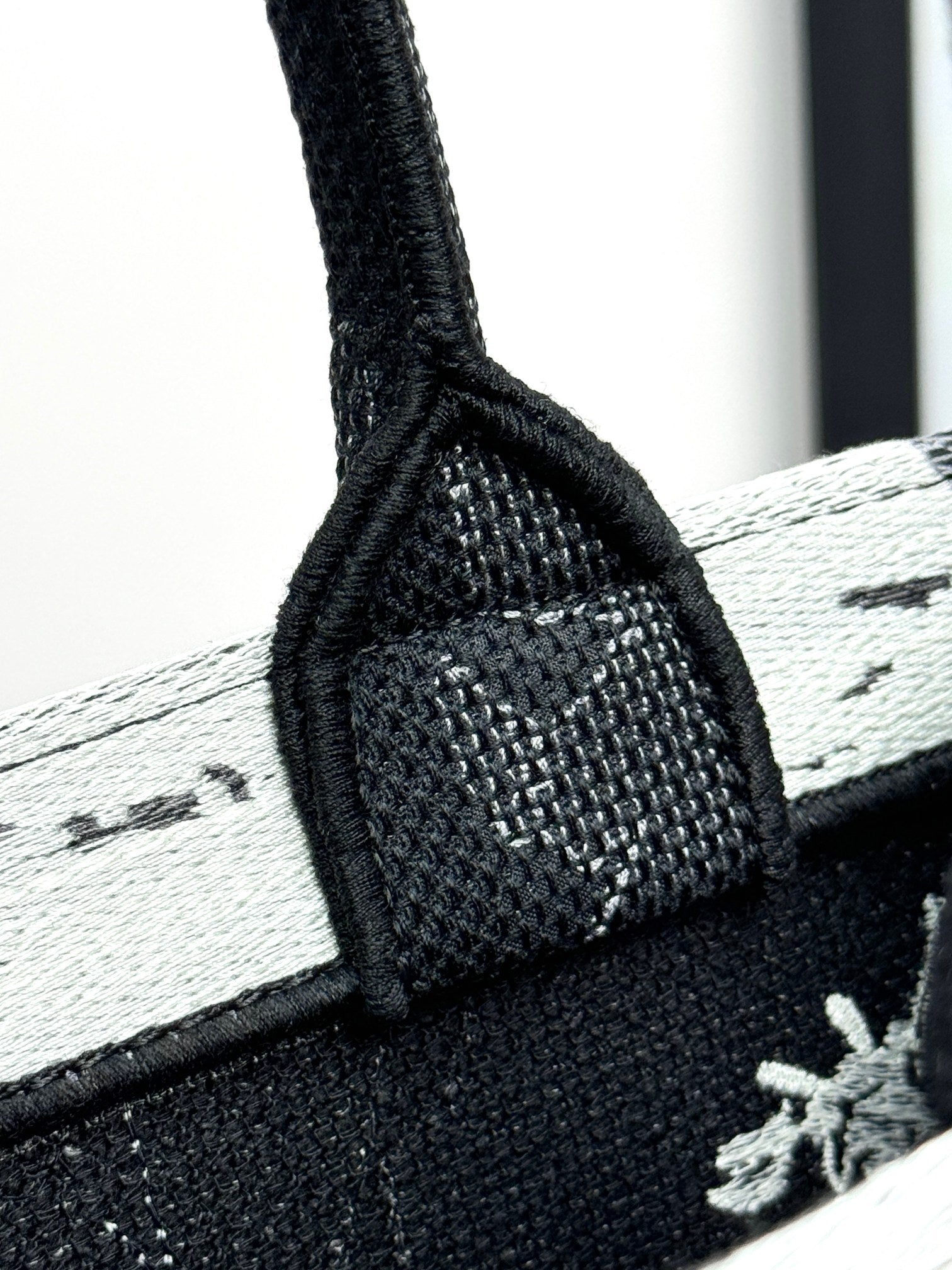 Christian Dior Book Tote - Black and White City Skyline Canvas Bag
