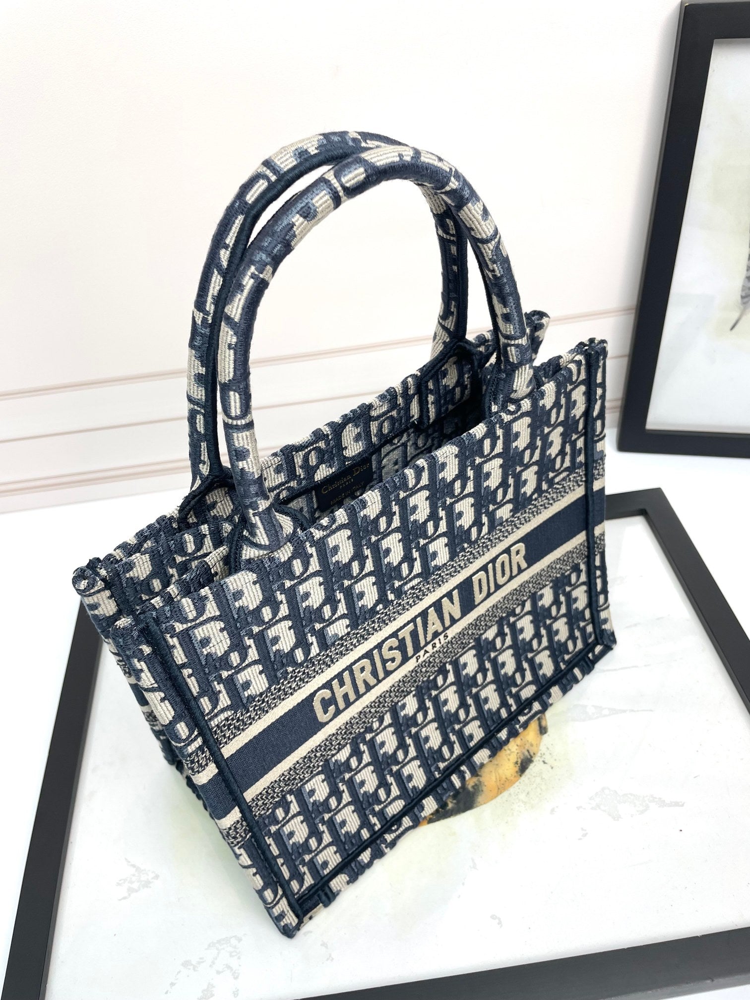Christian Dior Blue Dior Oblique Book Tote Bag