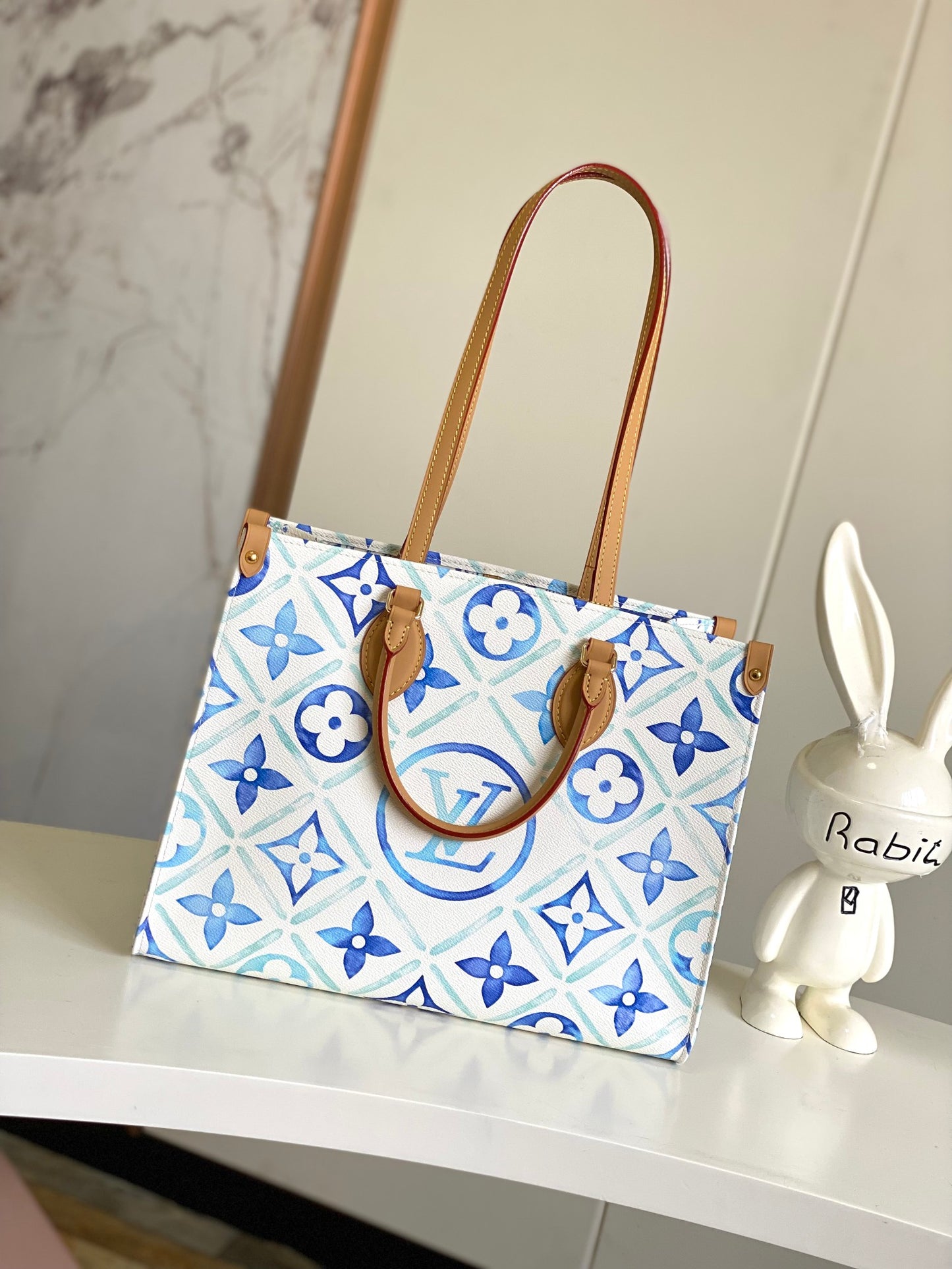 Louis Vuitton Escale Onthego GM Monogram Canvas Tote Bag Blue