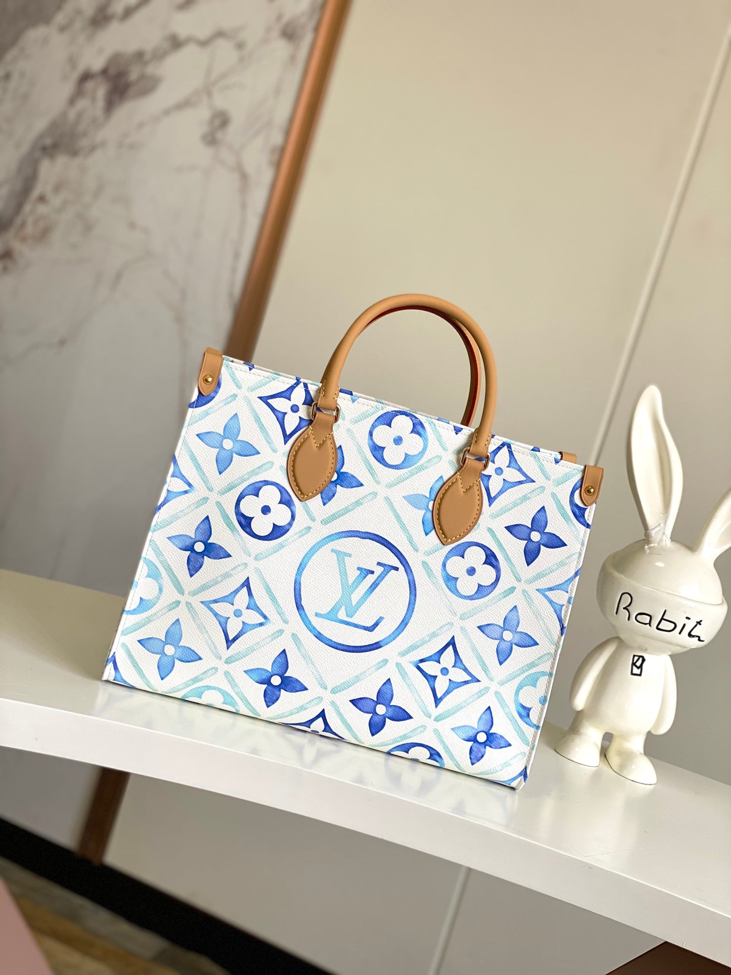 Louis Vuitton Escale Onthego GM Monogram Canvas Tote Bag Blue