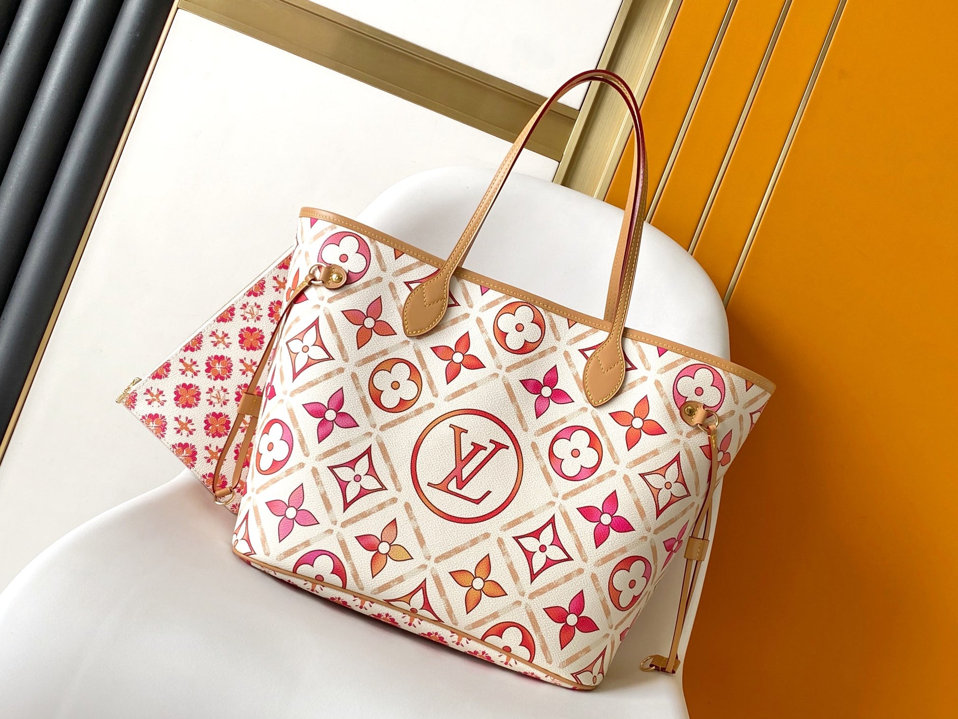 Louis Vuitton Neverfull MM Monogram Giant Kaleido By The Pool Tote Bag