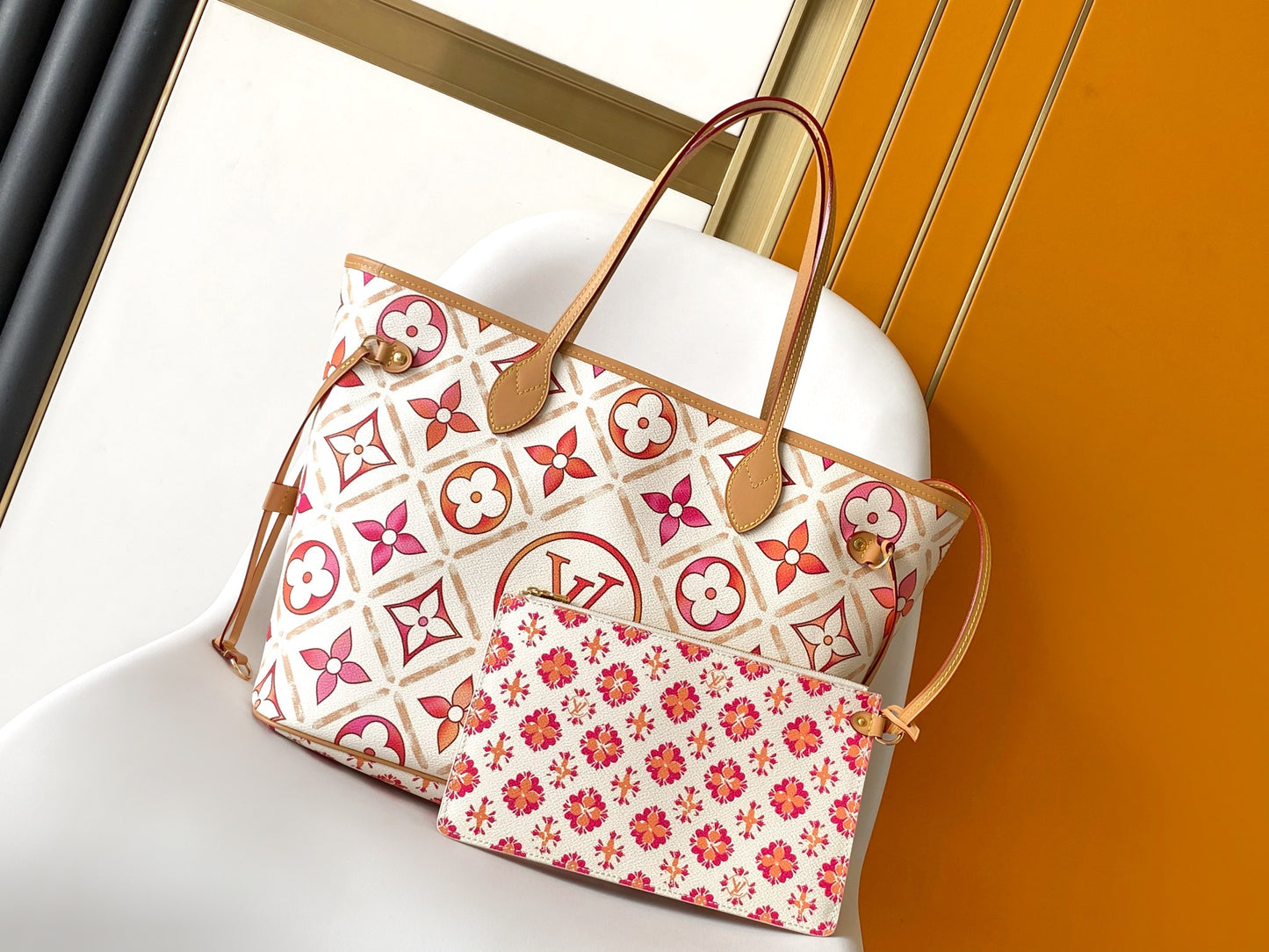 Louis Vuitton Neverfull MM Monogram Giant Kaleido By The Pool Tote Bag