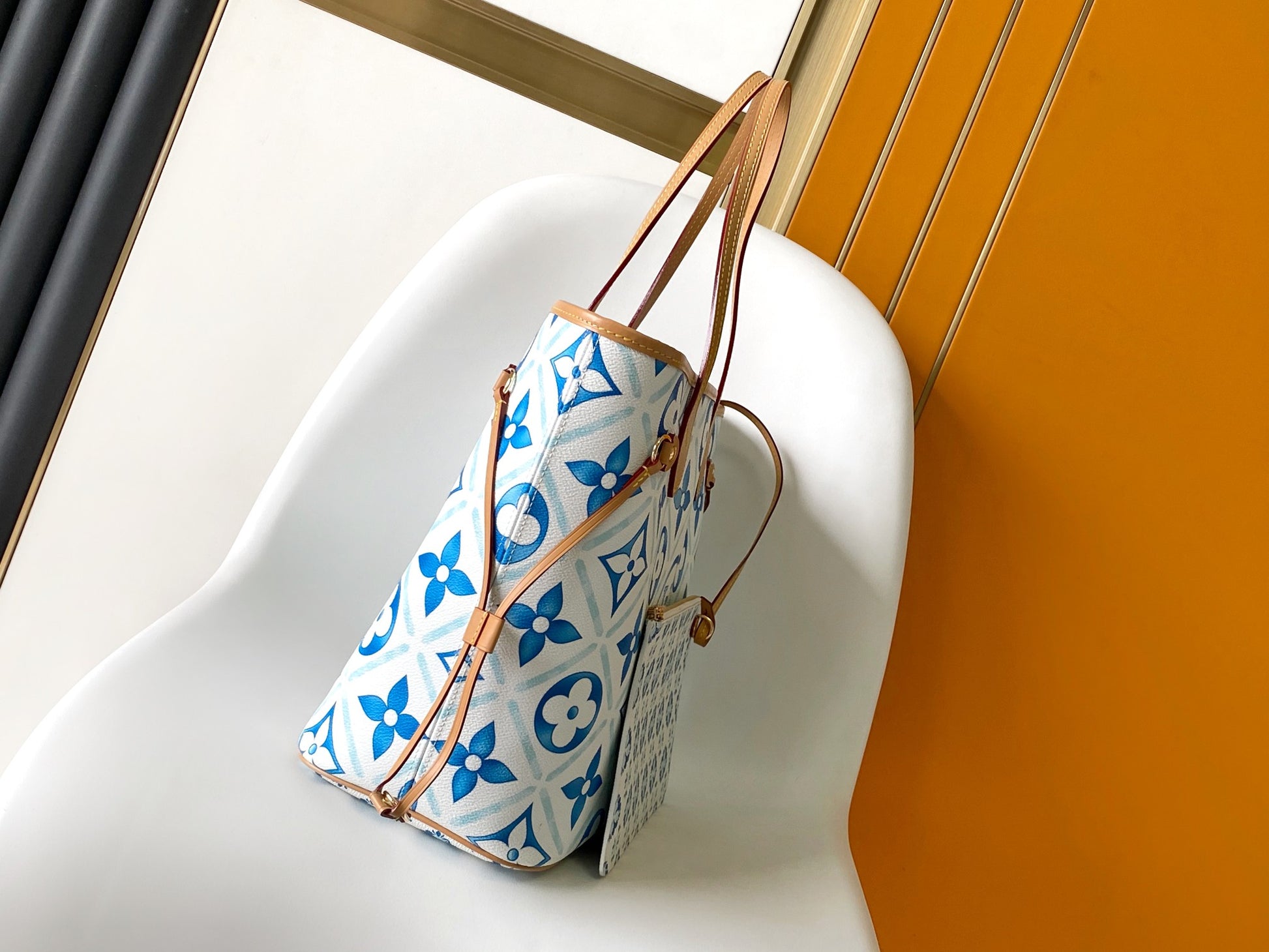 Louis Vuitton Neverfull MM By The Pool Monogram Tote Bag - Blue