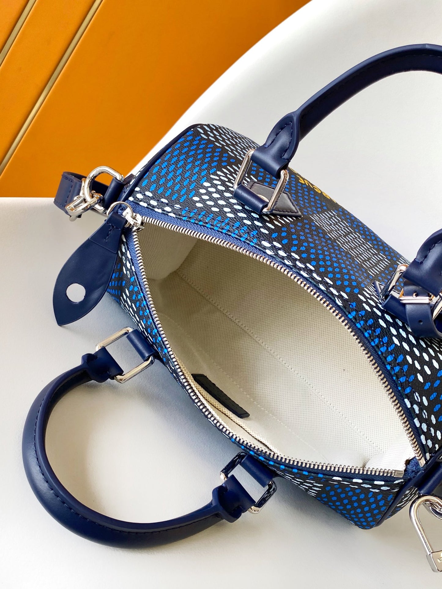 Louis Vuitton Speedy Bandoulière 25 Damier Heritage Blue Handbag