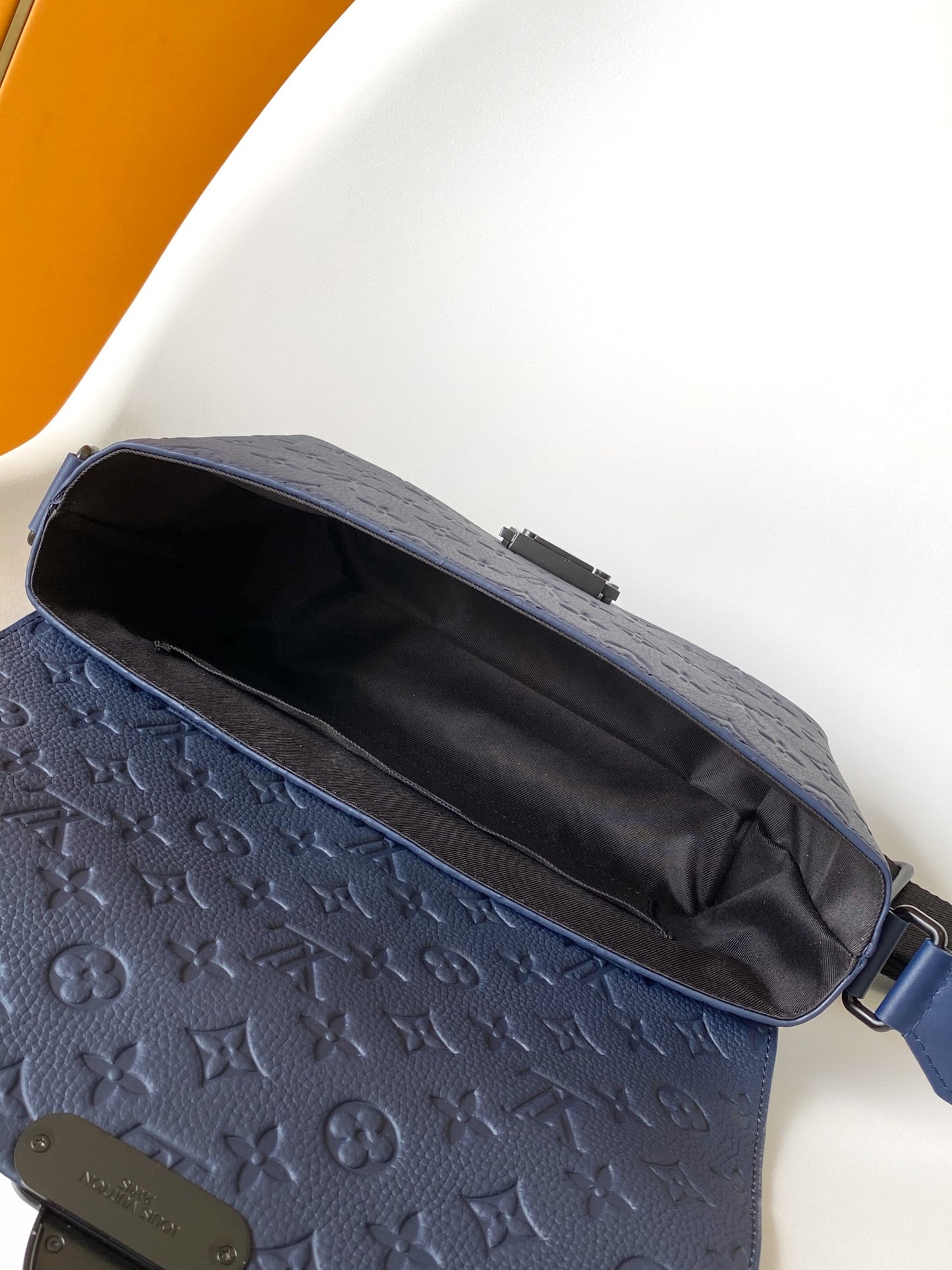 Louis Vuitton S-Lock Messenger Bag - Blue Monogram Taurillon Leather