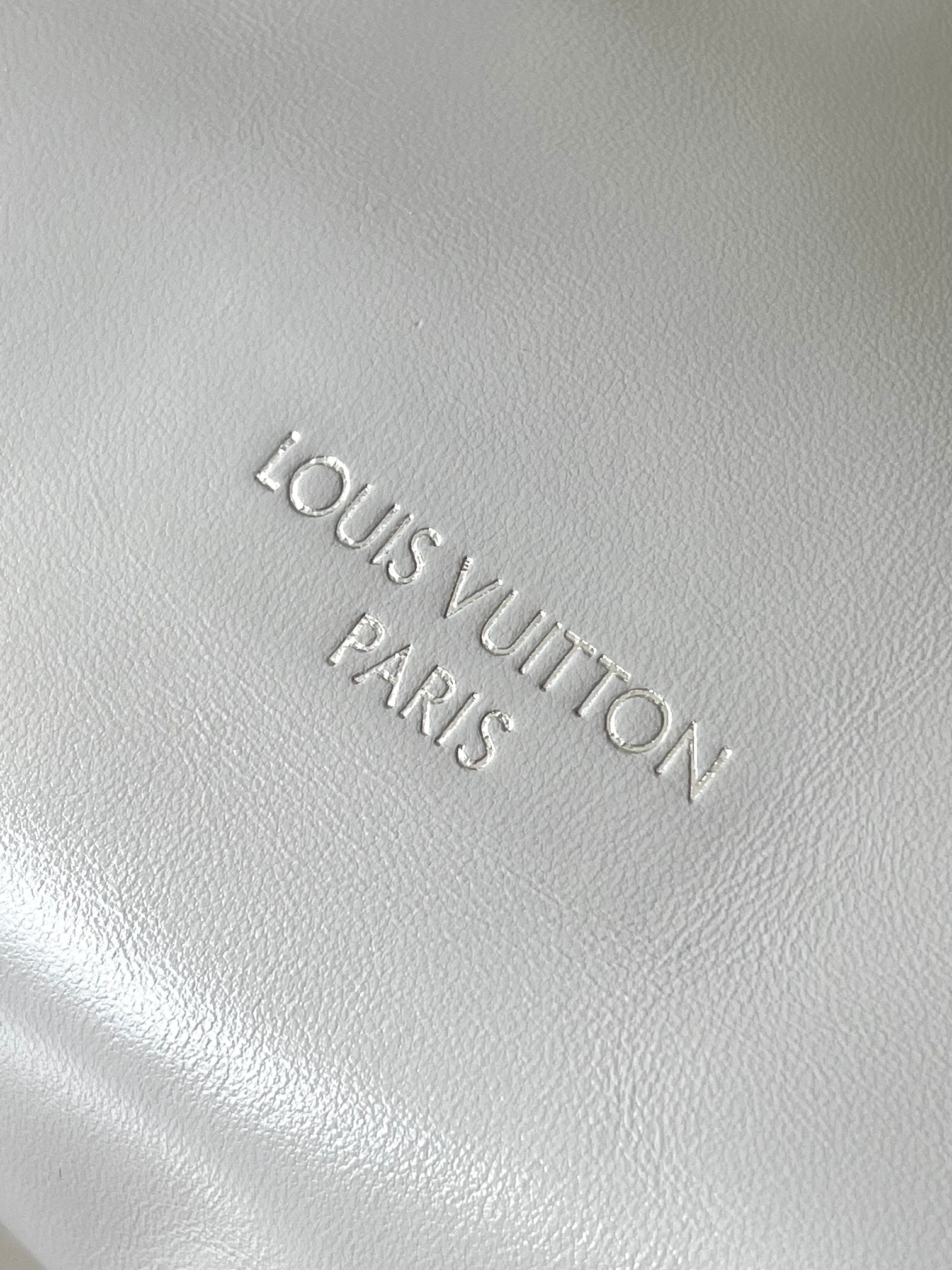 Louis Vuitton Grey Leather Hobo Bag with Monogram Charm